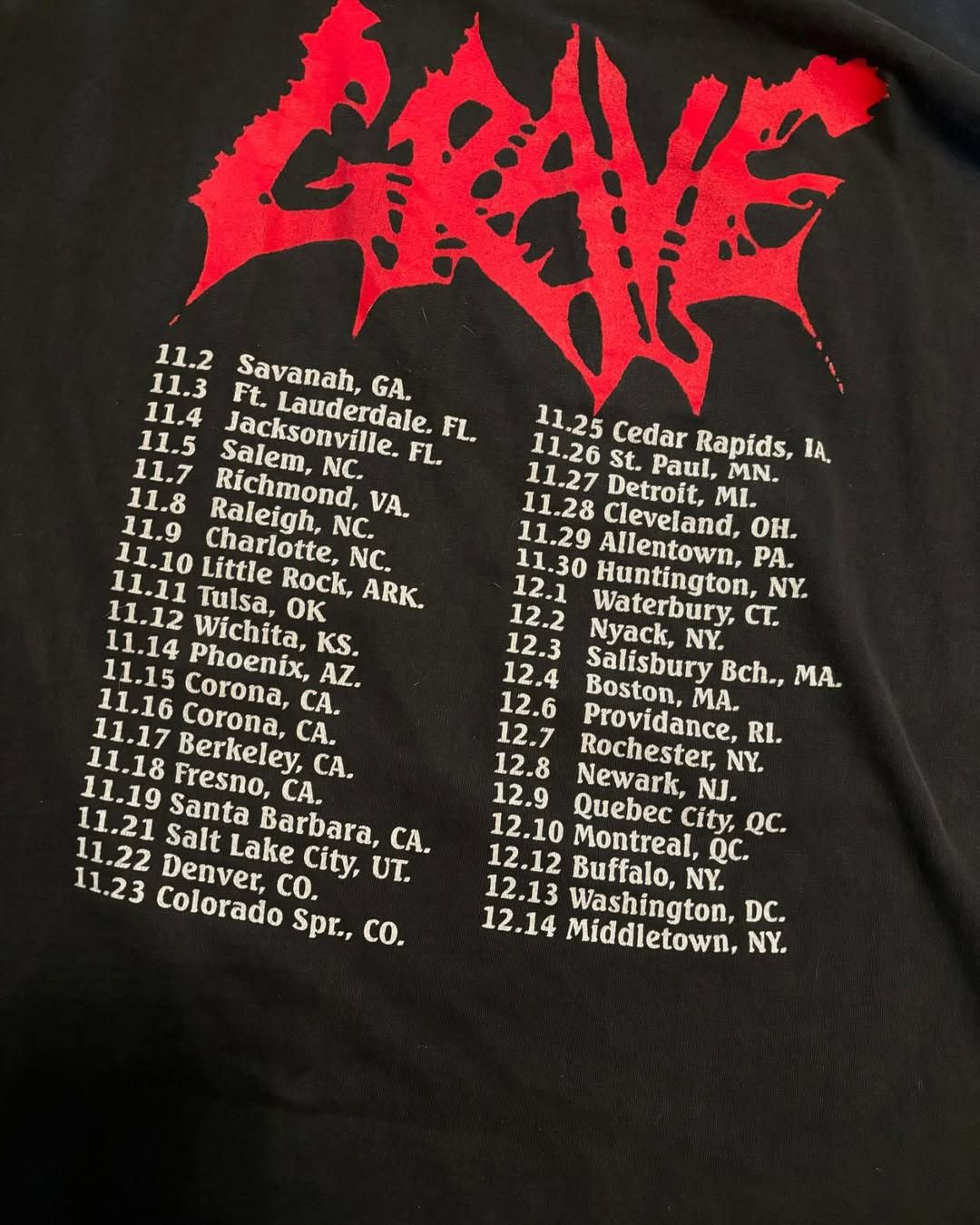 Vintage Vintage 90s Grave - And Here i Die… Size US XL / EU 56 / 4 - 4 Thumbnail