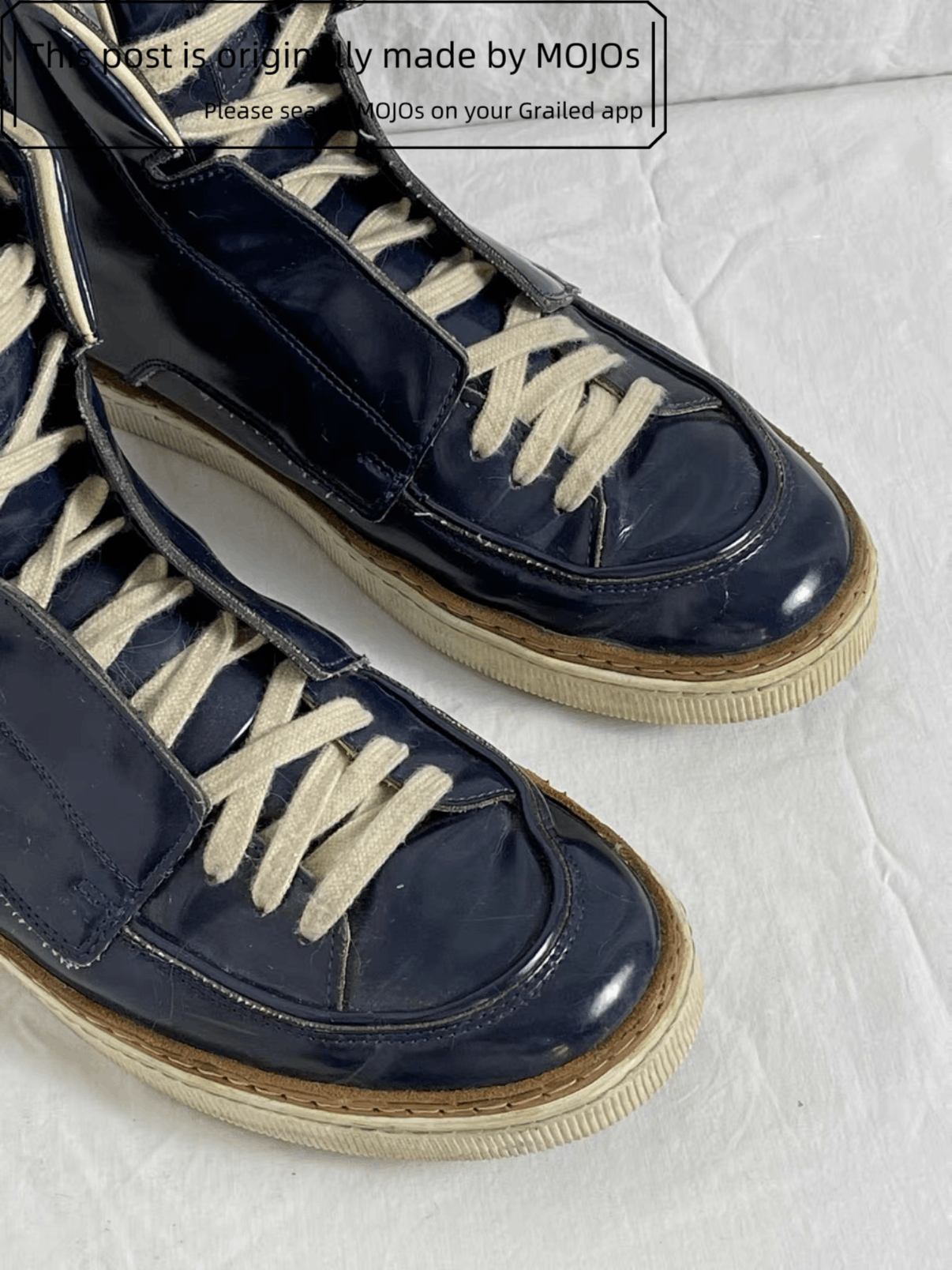 Maison Margiela Sz 41.5 Maison Margiela Patent Leather Hi-Top mojos4113 Size US 8.5 / EU 41-42 - 6 Thumbnail