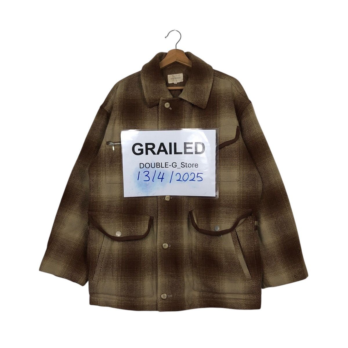 Issey Miyake Rich Brown Tartan Design Vintage Chore Jacket Men's Melrose Size US M / EU 48-50 / 2 - 1 Thumbnail