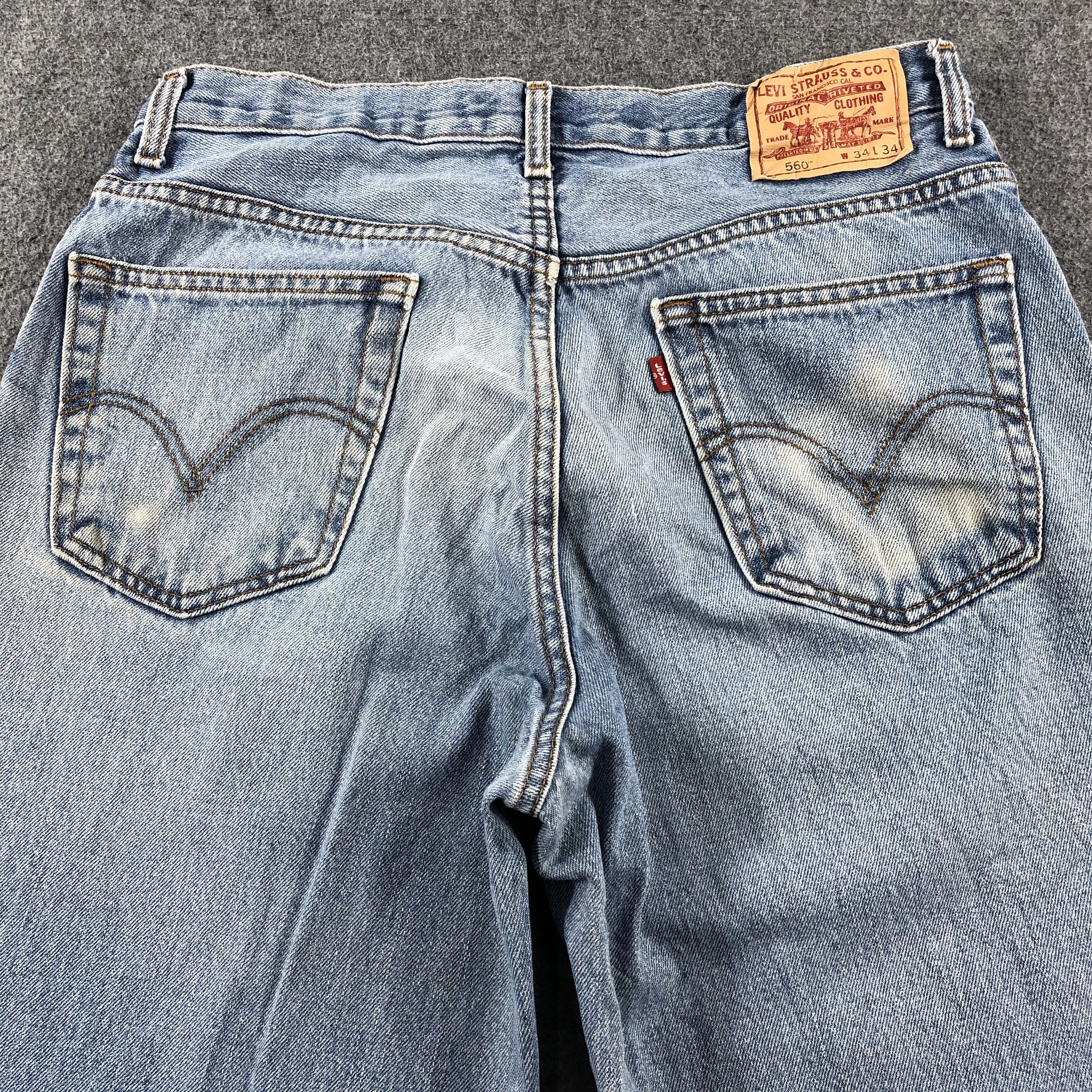 Levi's Vintage Blue Wash Levis 560 Jeans-J2651 Size US 33 - 4 Thumbnail