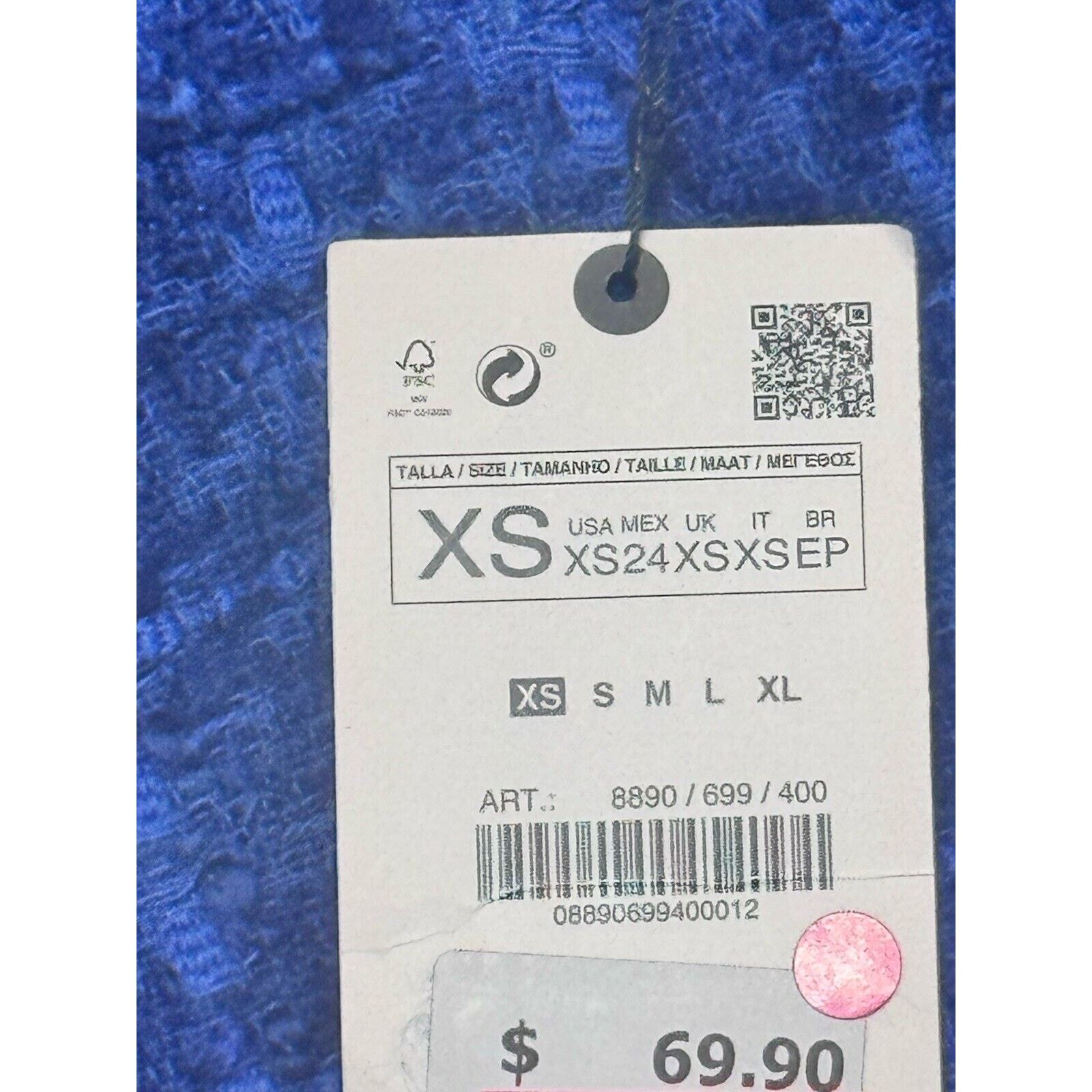 Zara ZARA ROYAL BLUE TWEED WIDE MINI DRESS WITH POCKETS SZ XS | Grailed