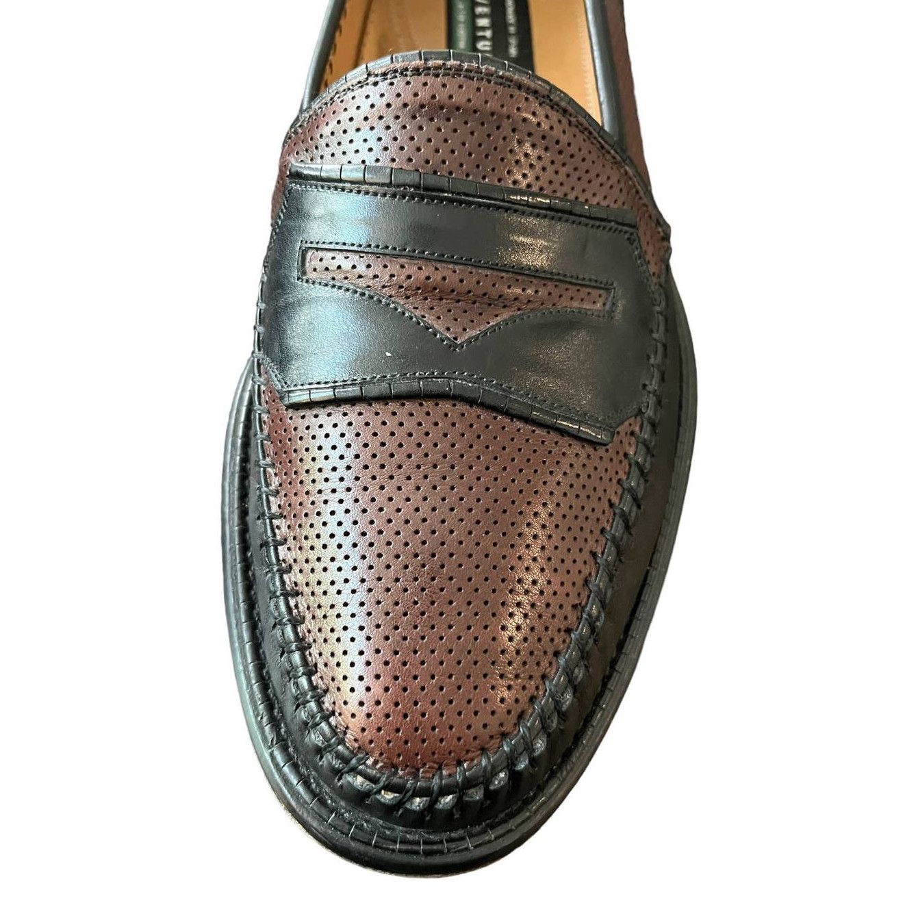 Vintage Vintage Avventura Brown & Black Leather Loafer Size 9.5M Size US 9.5 / EU 42-43 - 7 Thumbnail