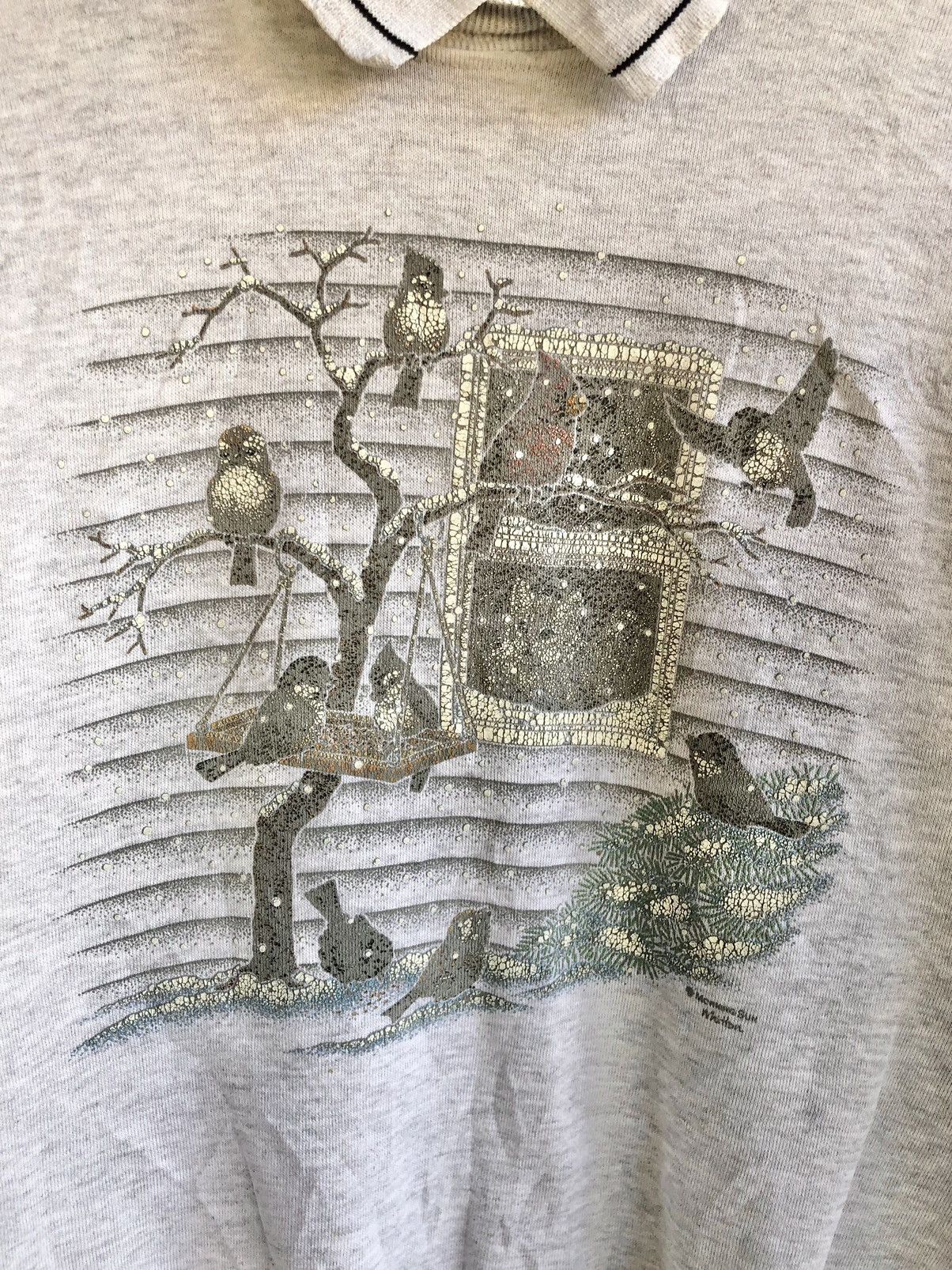 Jerzees × Vintage Vintage 90s Morning Sun Jerzees polos sweatshirt Size US L / EU 52-54 / 3 - 4 Thumbnail
