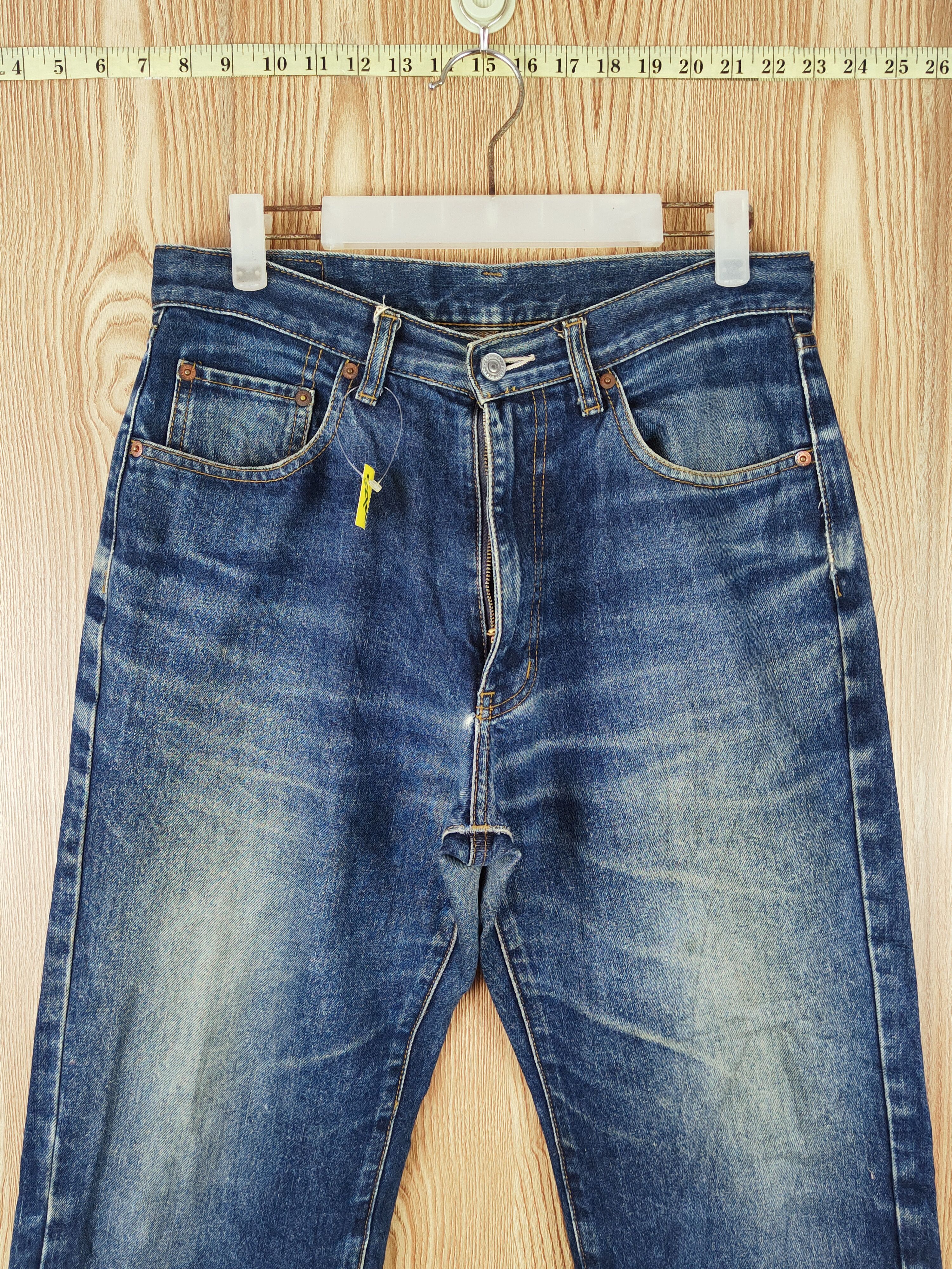Japanese Brand Japan Jeans Dark Blue Distressed Ripped Jeans #S2706 Size US 31 - 2 Thumbnail