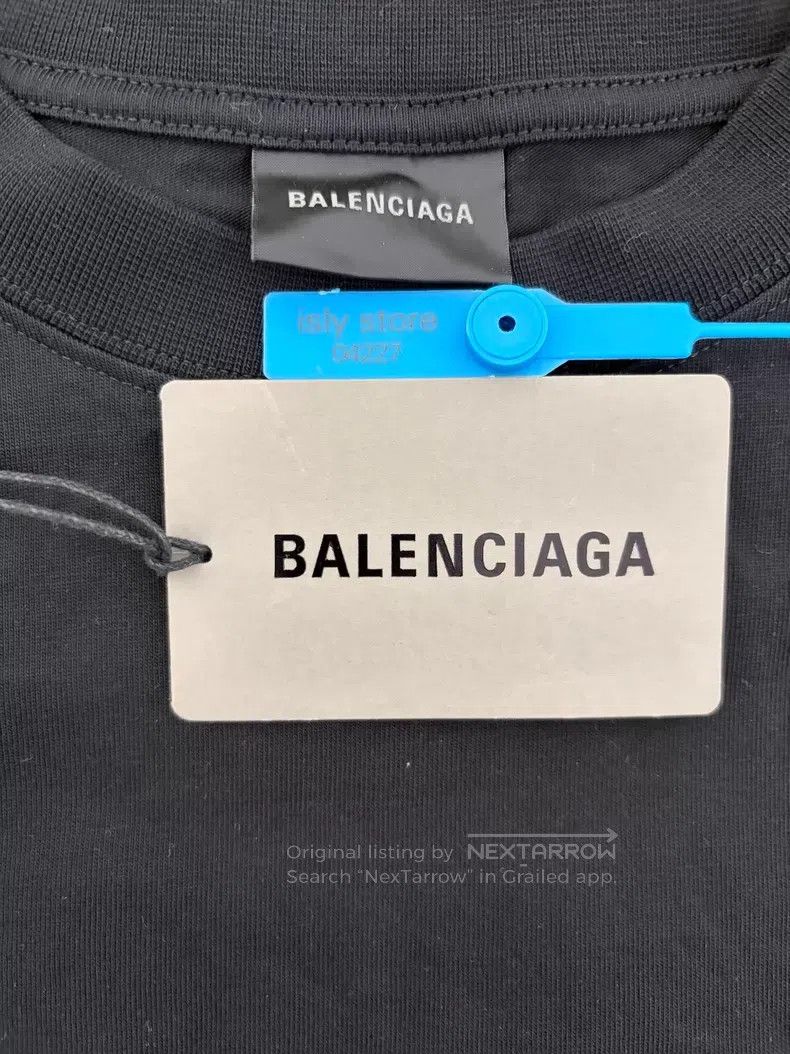 Balenciaga Balenciaga Solid Color Logo Printed Concealed Round Neck S Size US S / EU 44-46 / 1 - 4 Thumbnail