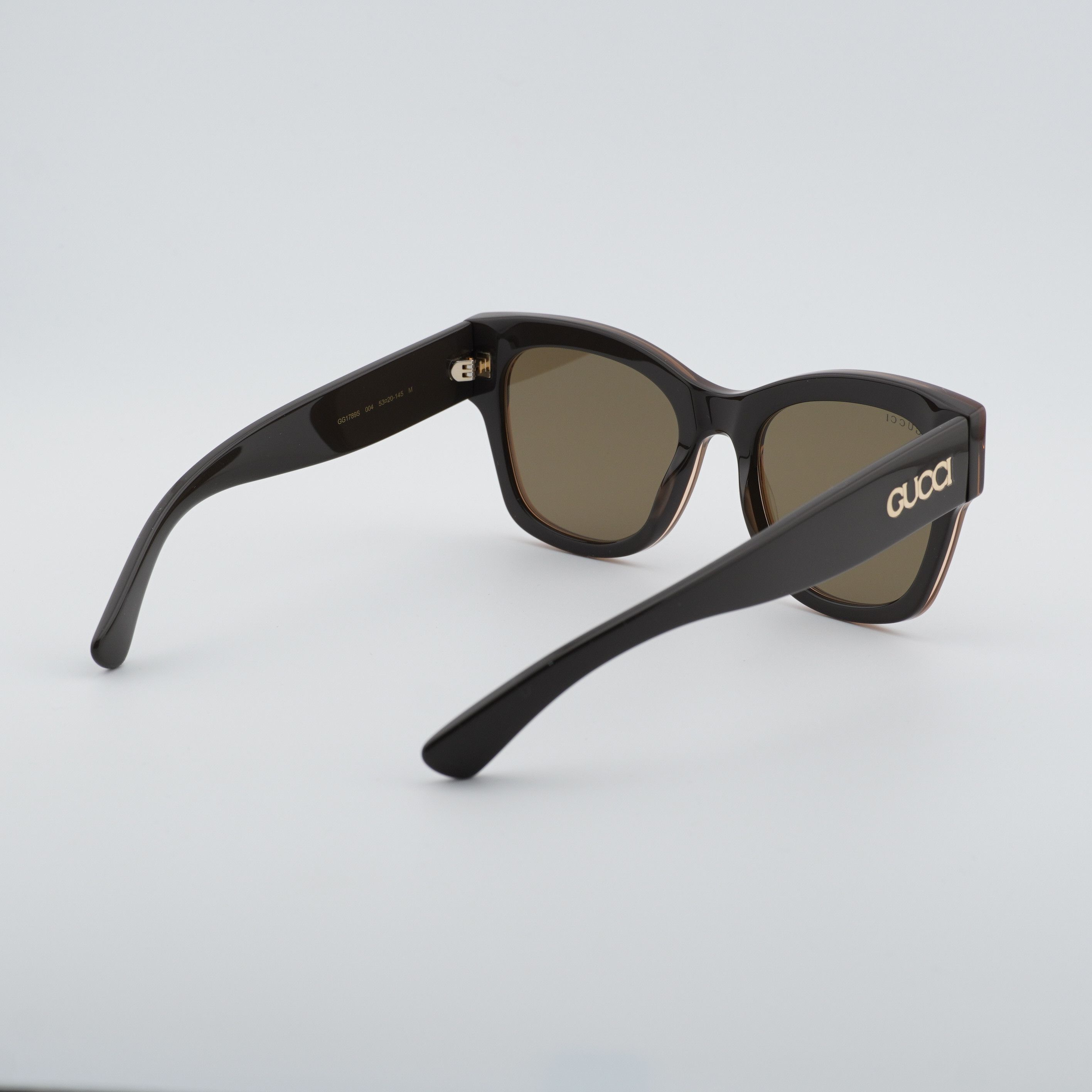 Gucci Gucci GG1789S 004 Sunglasses Peach/Brown Square Frame Size ONE SIZE - 4 Thumbnail