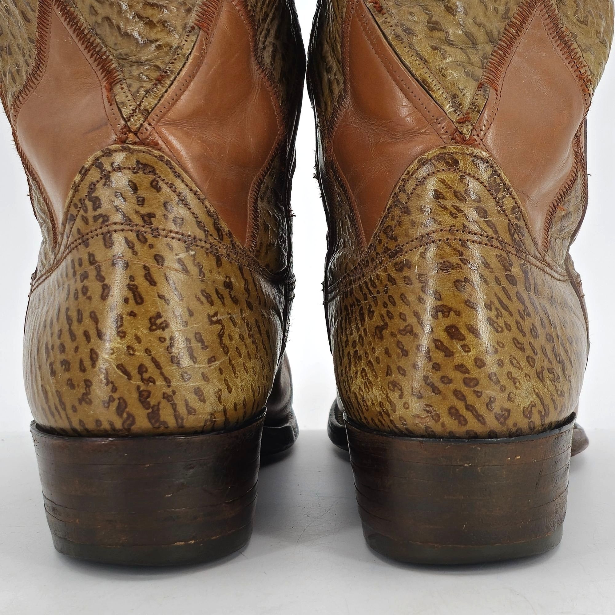 Nocona Vintage Nocona Boots Exotic Shark skin + Leather Diamond Size US 9 / EU 42 - 9 Thumbnail