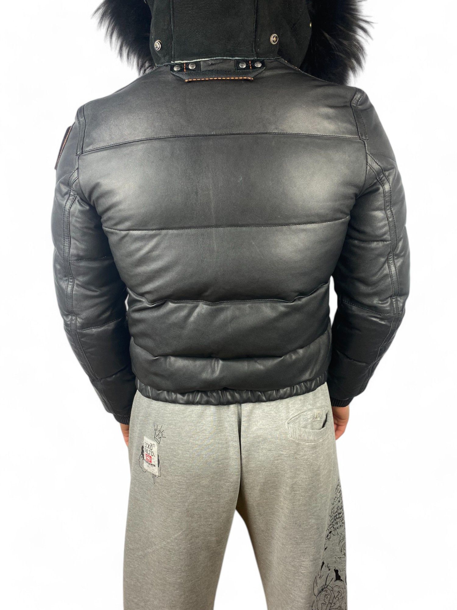 Parajumpers distressed leather parajumpers puffer jacket down feather Size S / US 4 / IT 40 - 4 Thumbnail