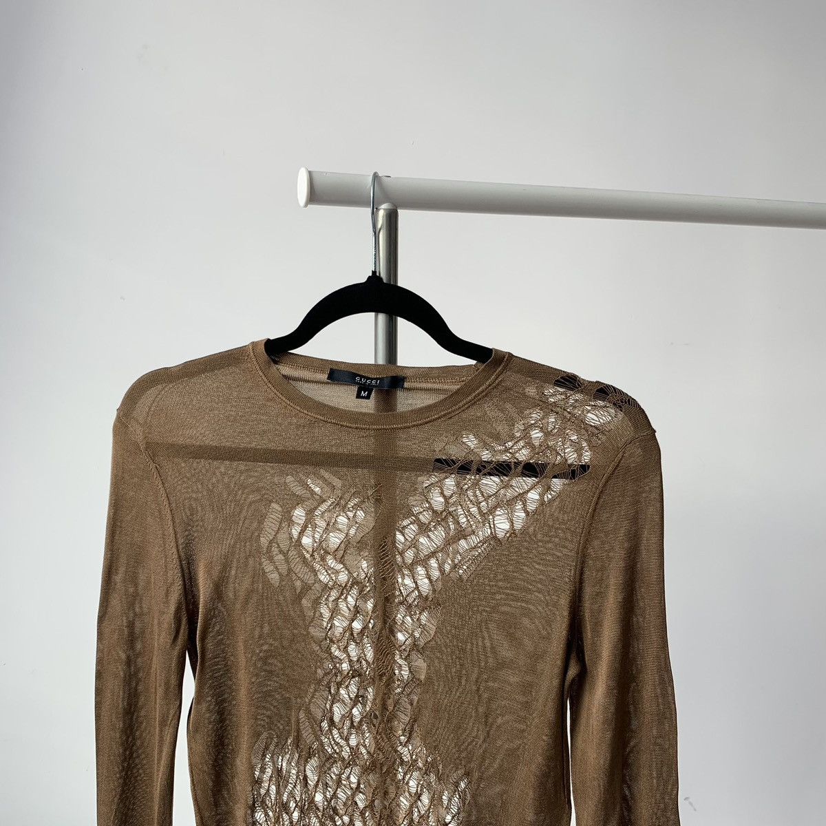 Gucci 2000’s Gucci By Tom Ford Silk Mesh Sweater / Pullover Size M / US 6-8 / IT 42-44 - 3 Thumbnail