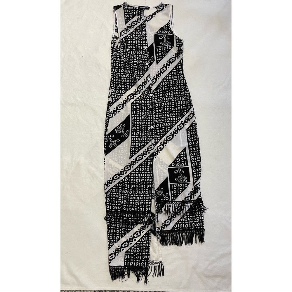 Other New Parisian Printed Midi Dress With Fringe Detail Size 6 T Size M / US 6-8 / IT 42-44 - 6 Thumbnail