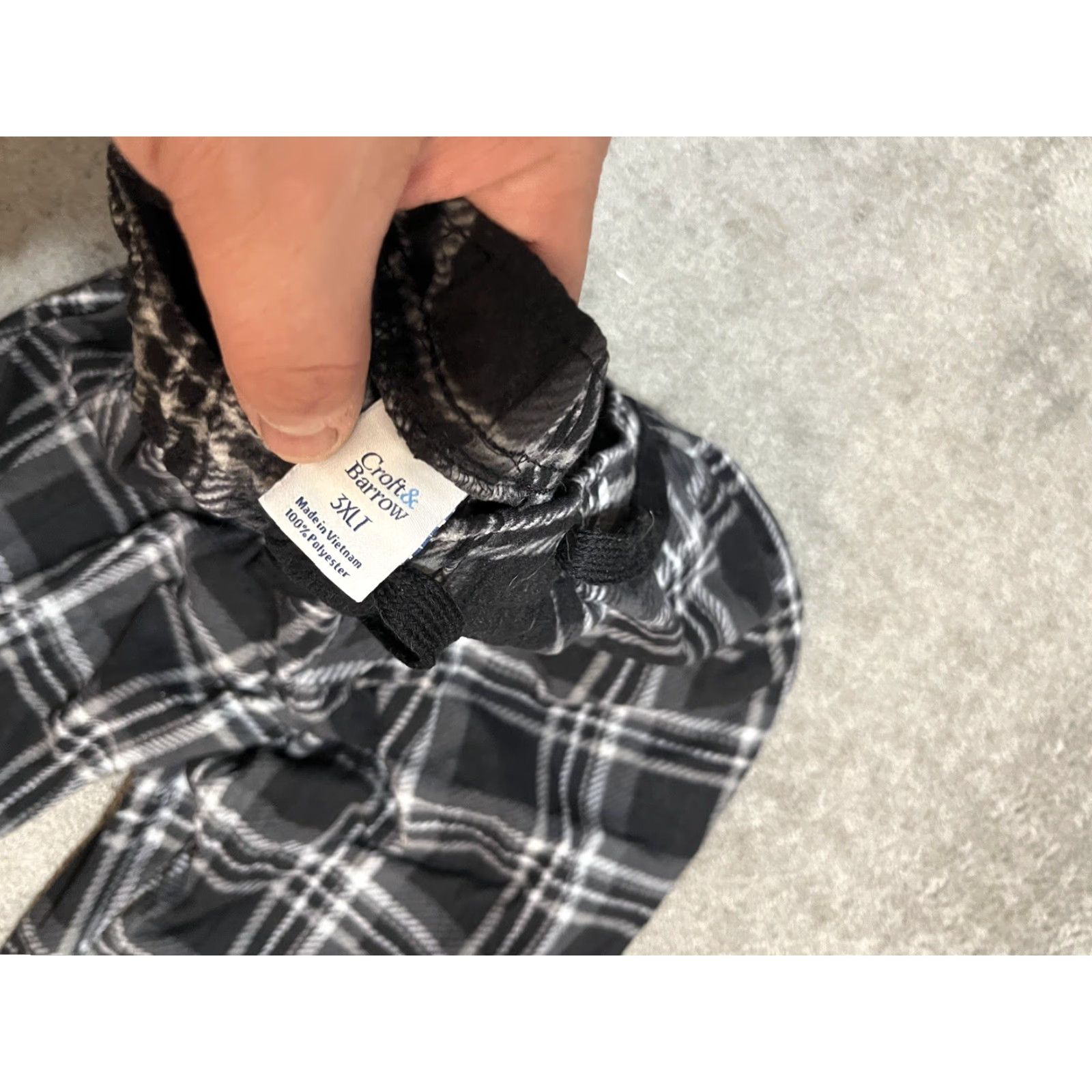 Croft & Barrow Croft & Barrow Mens Lounge Pants Pajama Plaid Black 3XLT Size Big & Tall Men Size US 39 - 5 Thumbnail