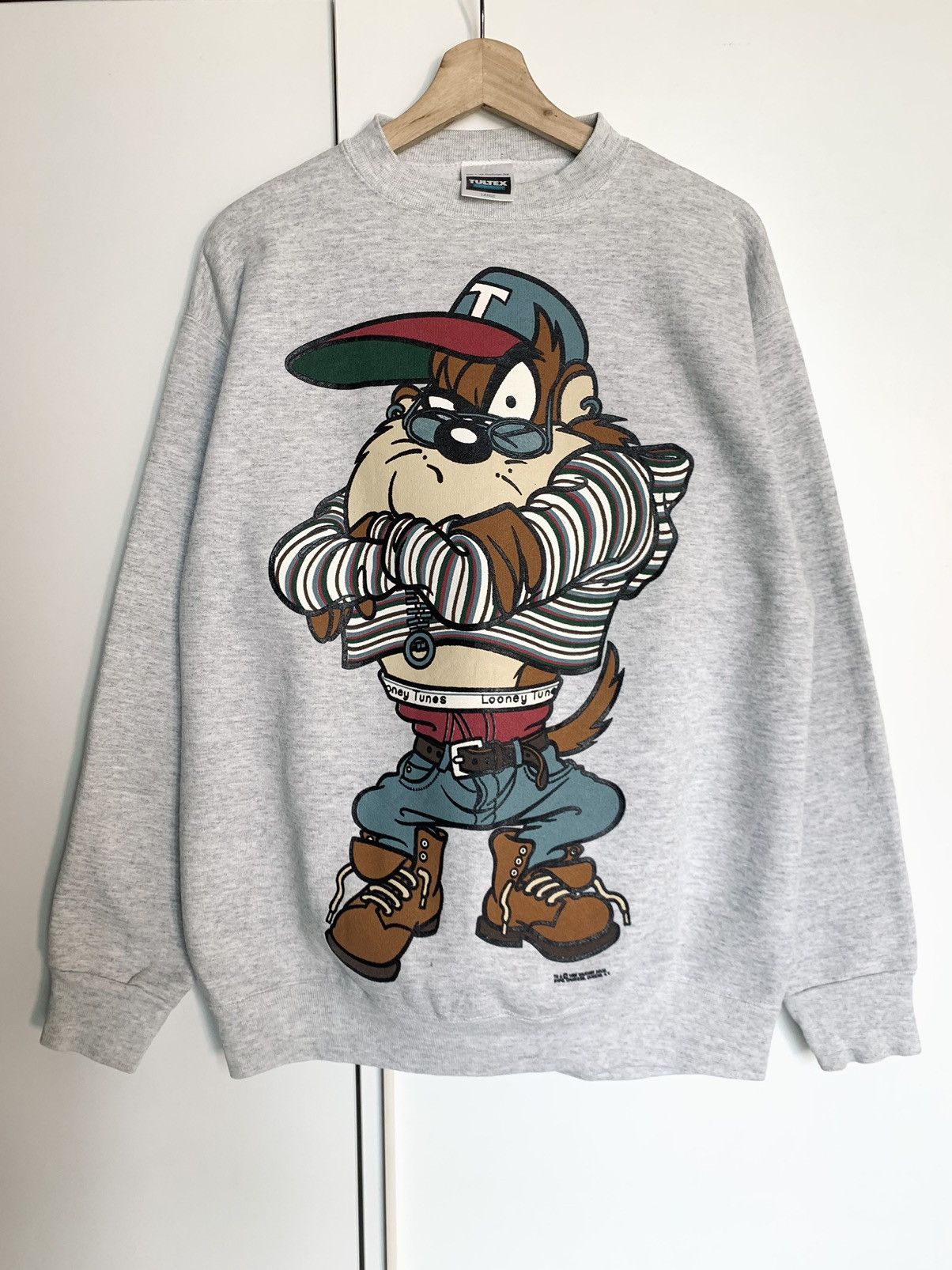 Other Vintage Looney Tunes Tazmania Mirror Print sweatshirt Size US L / EU 52-54 / 3 - 1 Thumbnail