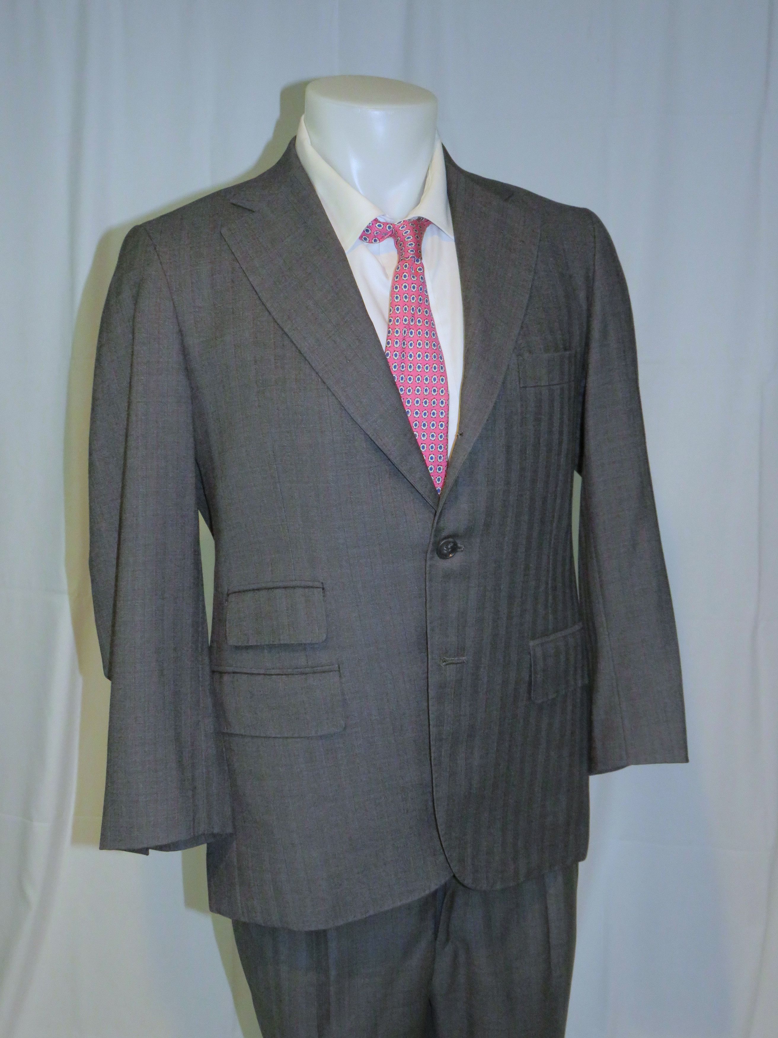 Other Sam Leung New York Gray Stripe Three Roll Two Suit 38S Size 38S - 8 Thumbnail