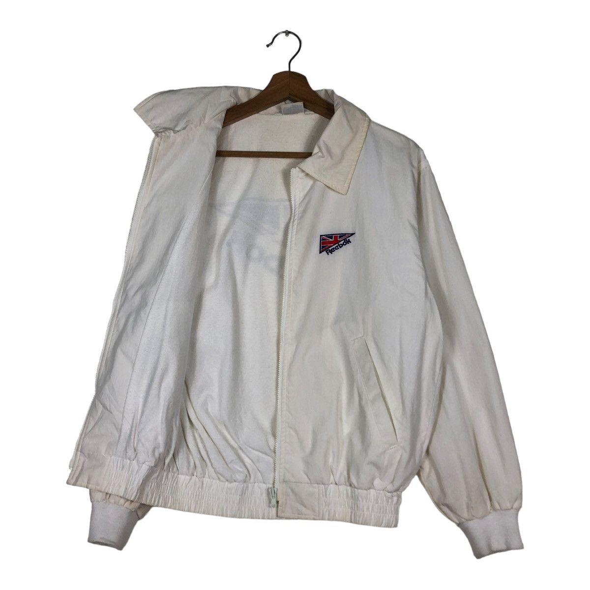 Japanese Brand 🔥VINTAGE BOMBER JACKET REEBOK JAPAN UK FLAG BIG LOGO Size US S / EU 44-46 / 1 - 12 Thumbnail