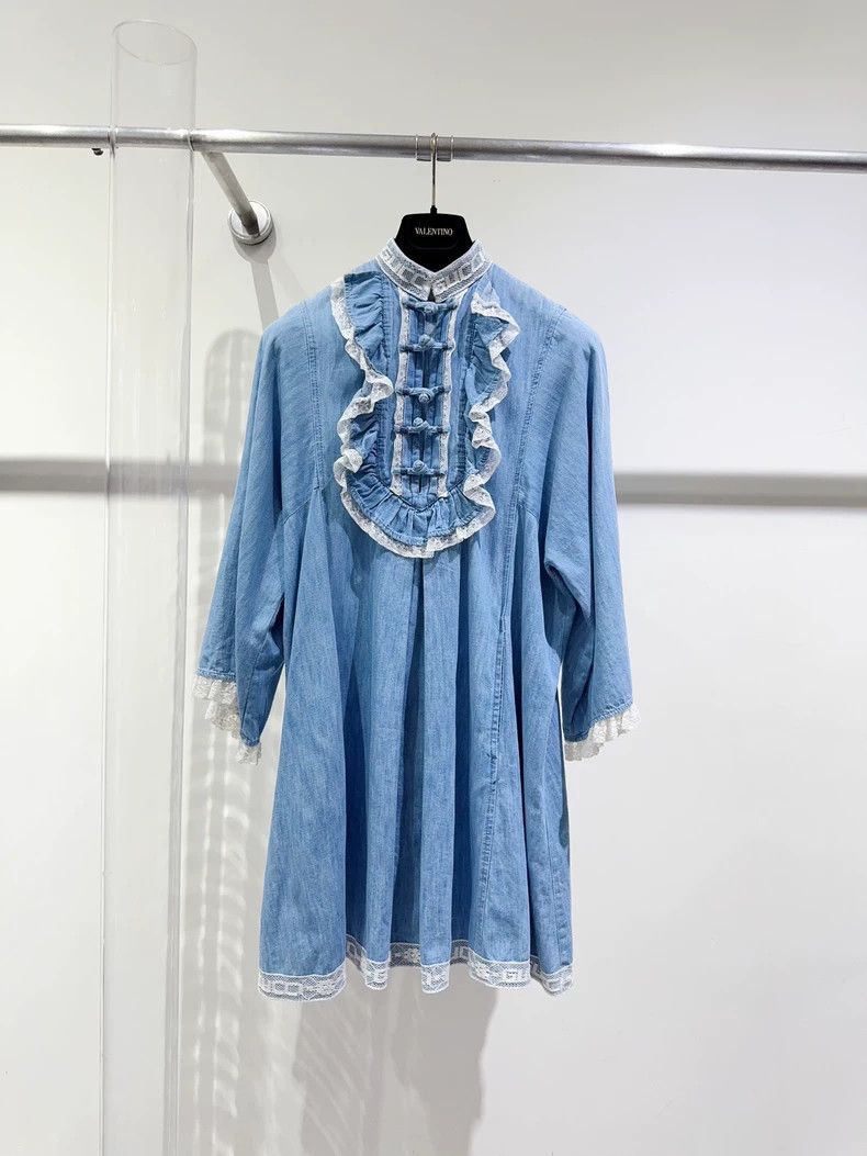 Gucci Gucci Denim Dress with Logo Trim-dmc | Grailed