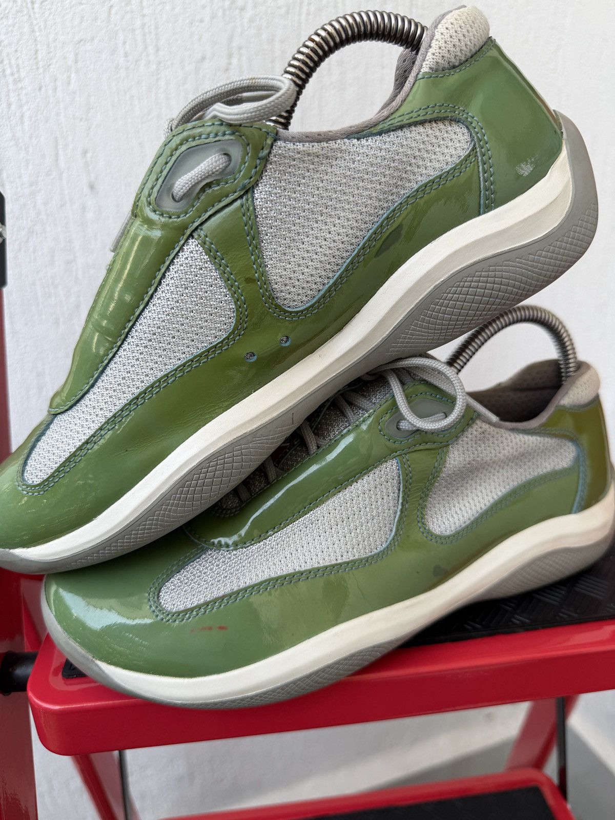Prada America cup patent leather trainers Size US 8 / IT 38 - 7 Thumbnail