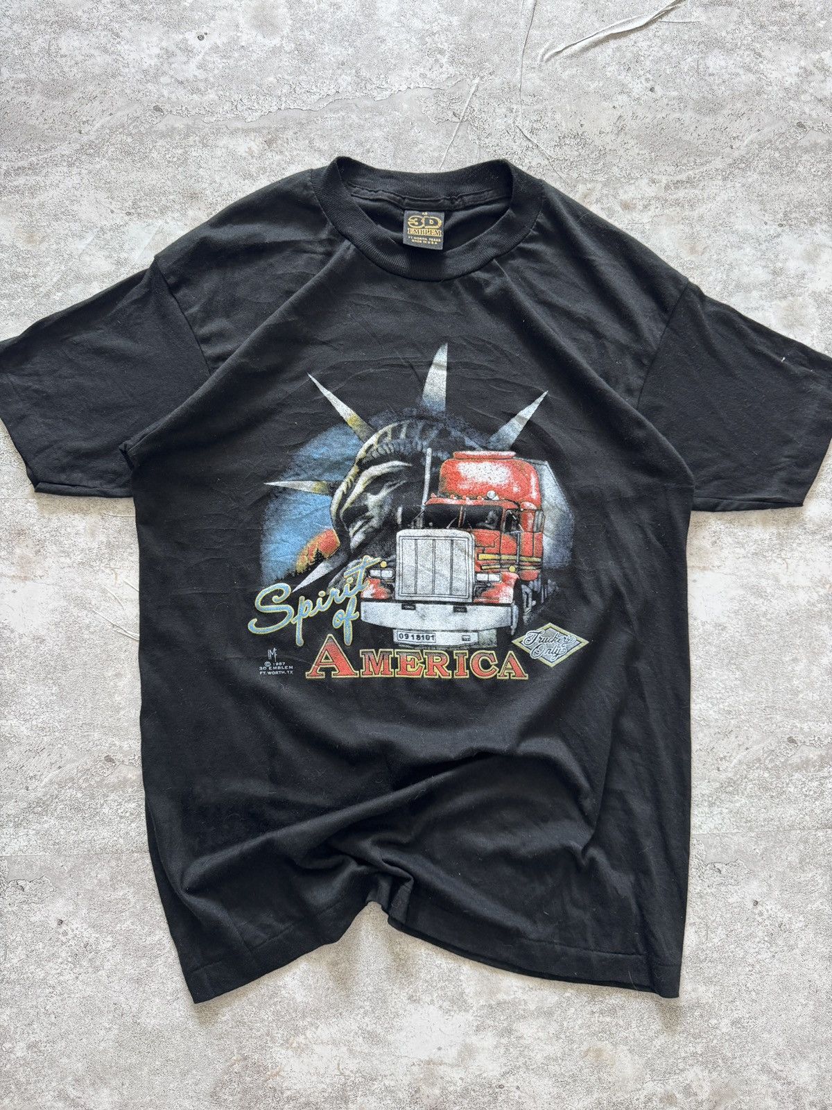 Vintage 1987 Vintage 3D Emblem “Truckers Only – Spirit Of America” Size US M / EU 48-50 / 2 - 1 Thumbnail