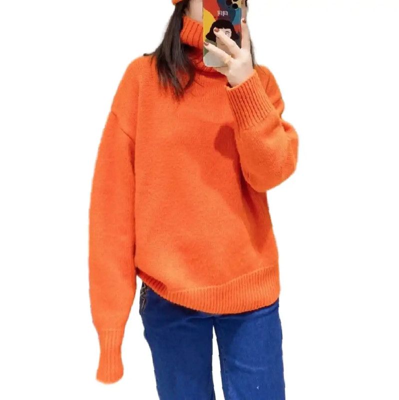 Loewe Loewe Orange Wool Embroidered Long Sleeve Sweater 0089 Size S / US 4 / IT 40 - 1 Thumbnail