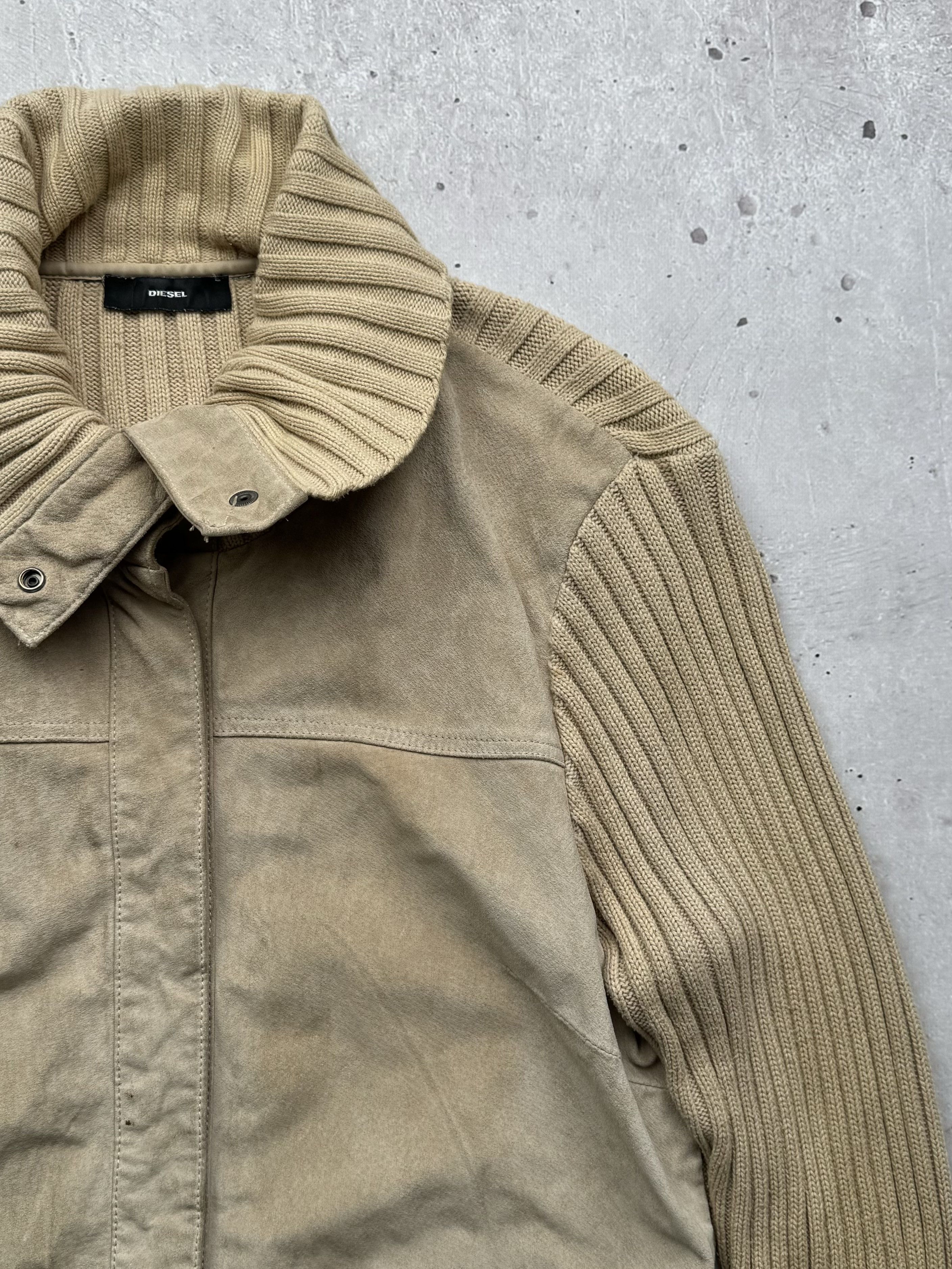 Diesel Diesel Vintage Leather Knitted Jacket Size US M / EU 48-50 / 2 - 3 Thumbnail