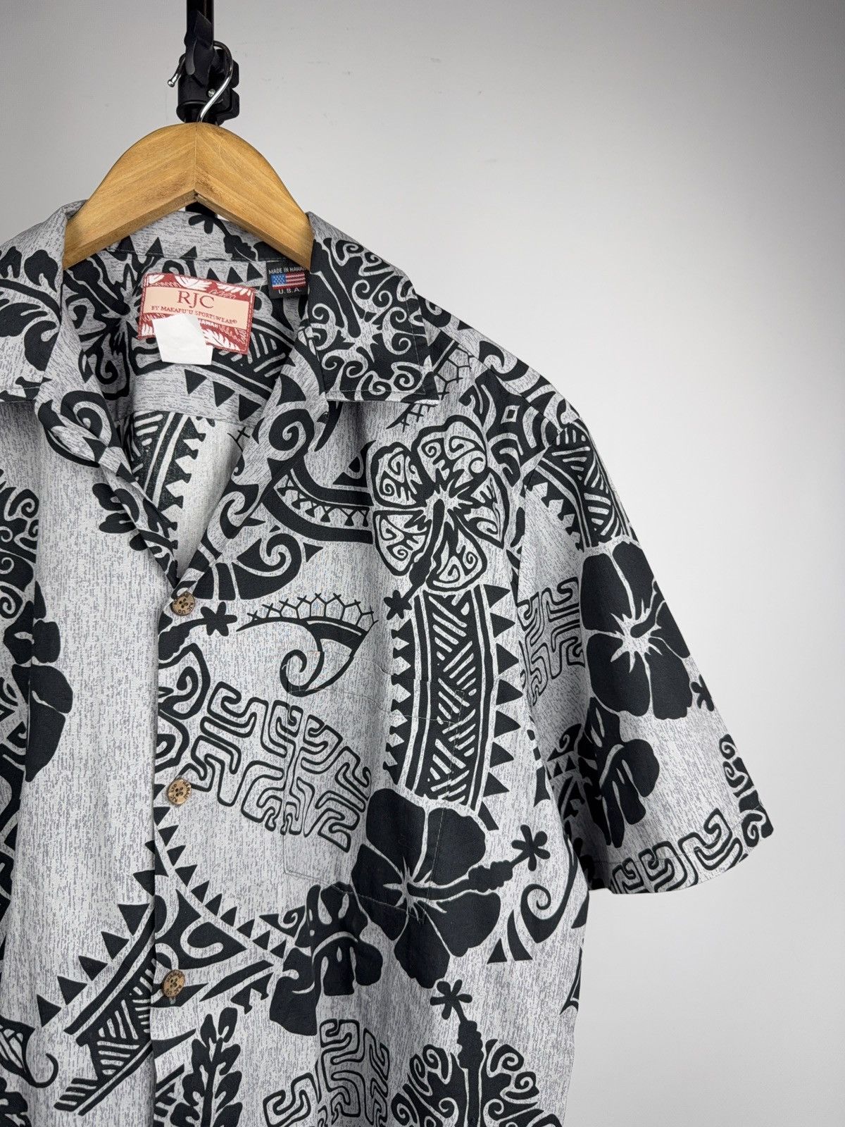 Vintage Retro Vintage Surf RJC Tribal Aloha Shirt Made in Hawaii USA Size US L / EU 52-54 / 3 - 2 Thumbnail