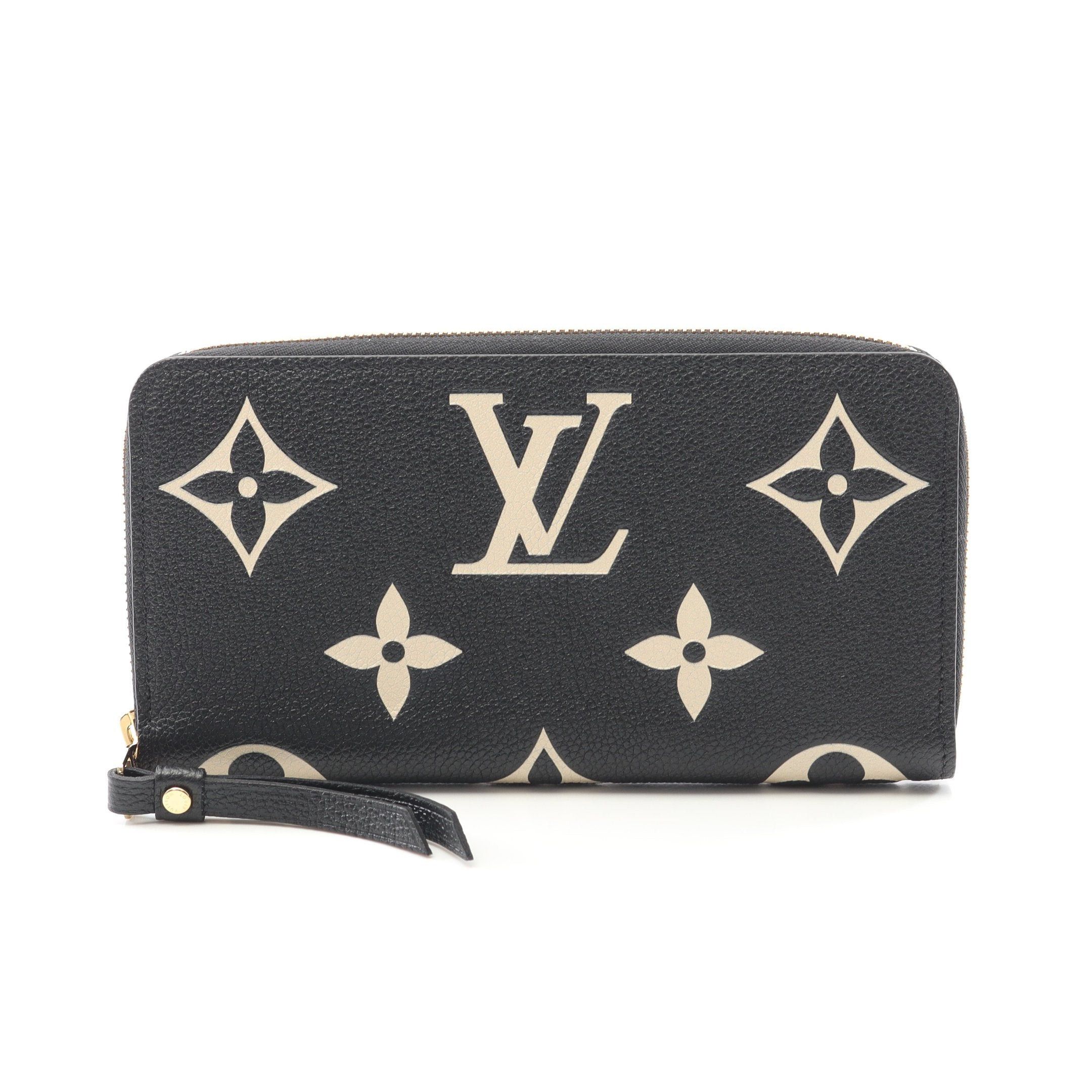 Louis Vuitton Louis Vuitton Zippy Wallet Bicolor Monogram Empreinte Round Zipper Long Leather Black Beige Size ONE SIZE - 1 Thumbnail