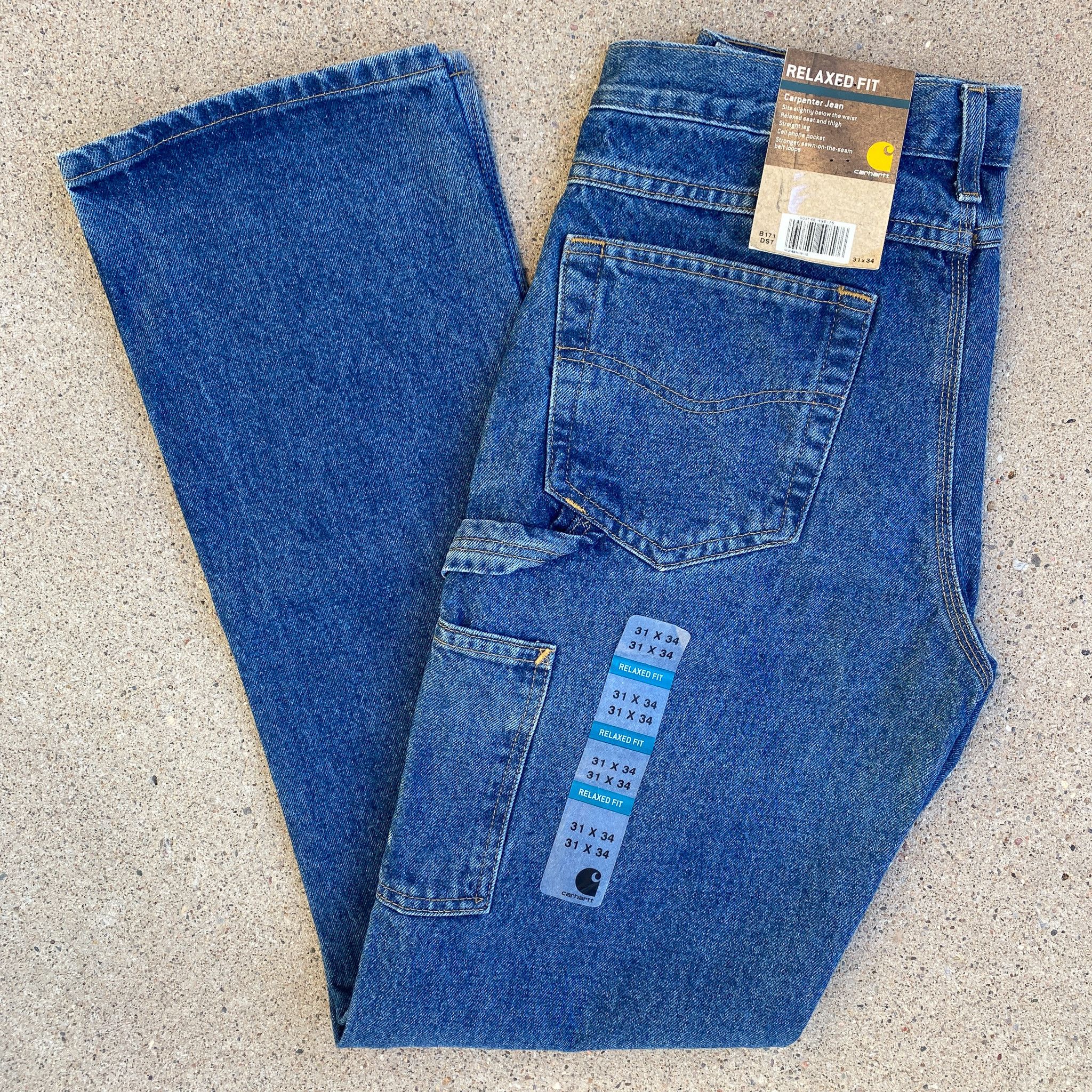 Carhartt NWT Carhartt B171 Relaxed Carpenter Denim Jeans 31x34