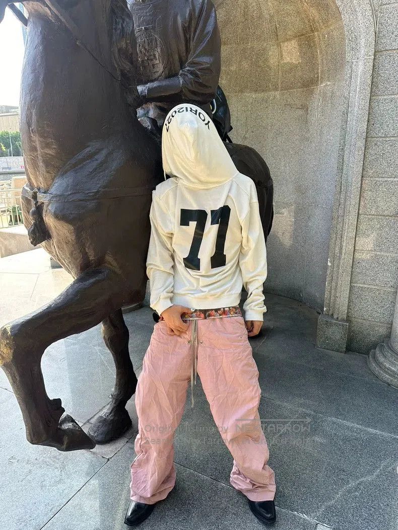 Rick Owens Drkshdw Rick Owens DRKSHDW Pink Wide-Leg Pants. Size US 26 / EU 42 - 5 Thumbnail