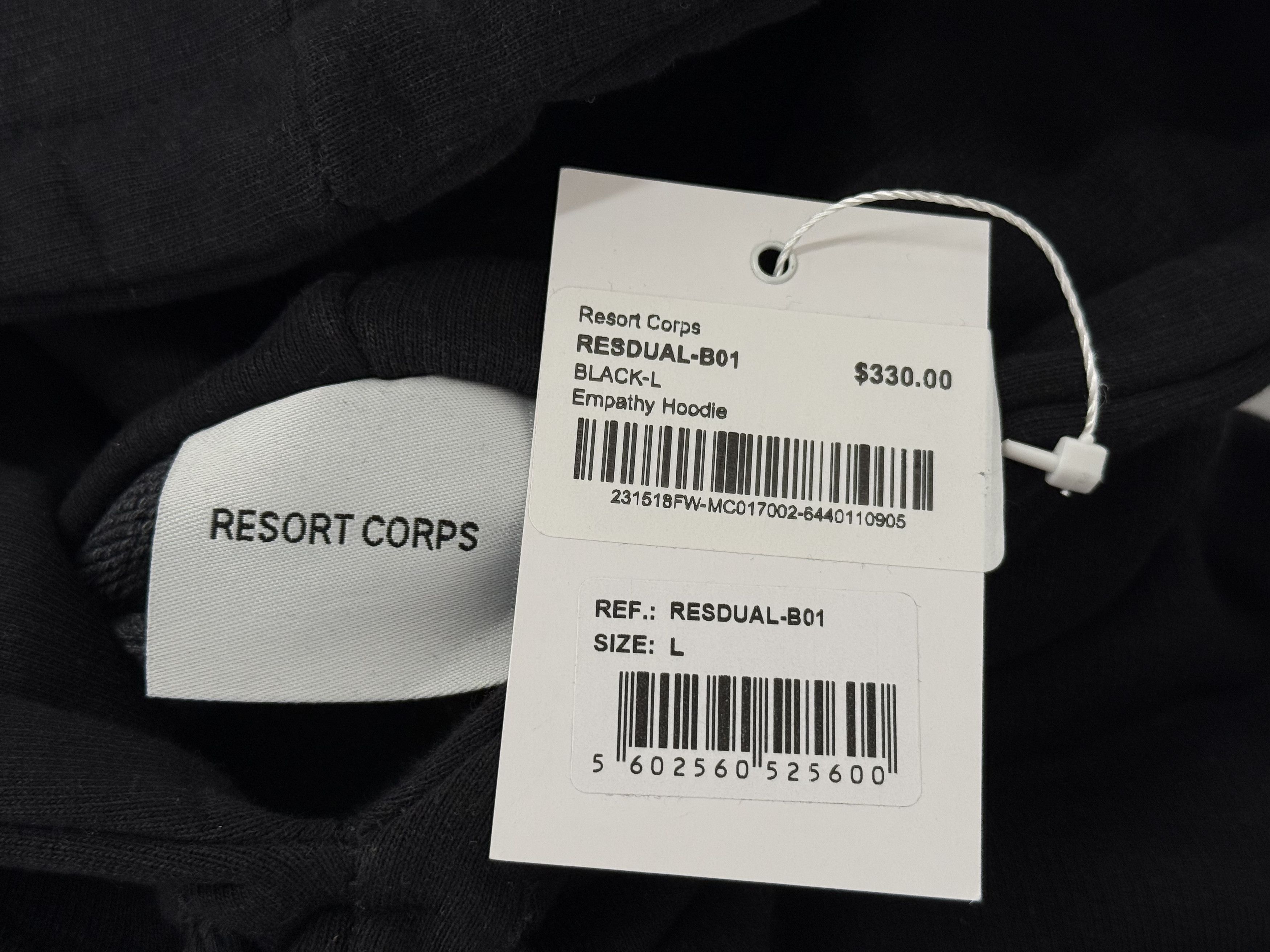 Resort Corps *NEW* Resort Corp Empathy Hoodie - Black / Large Size US L / EU 52-54 / 3 - 6 Thumbnail