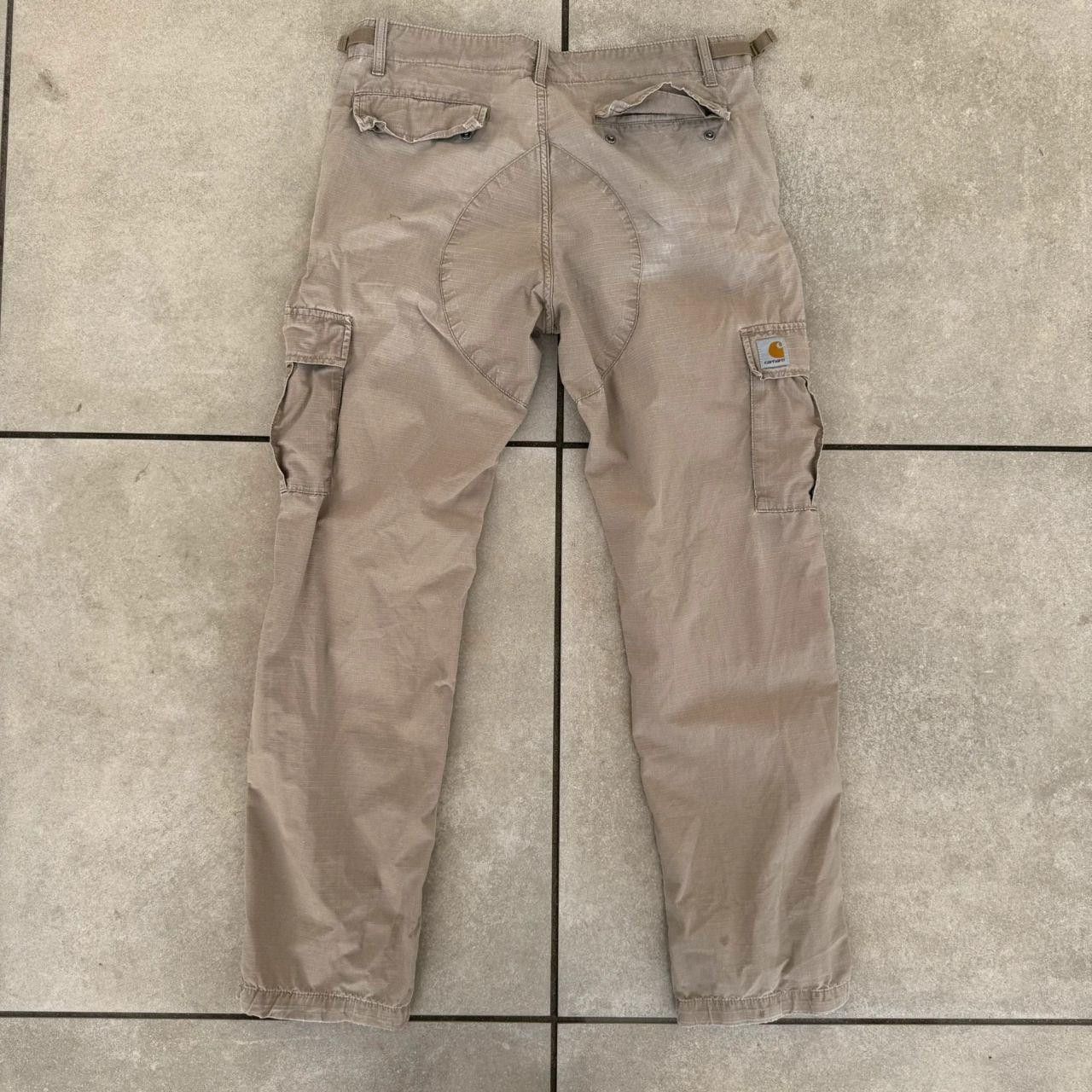 Carhartt Carhartt Vintage Bottoms Beige Cargo Thrashed Size US 32 / EU 48 - 1 Thumbnail