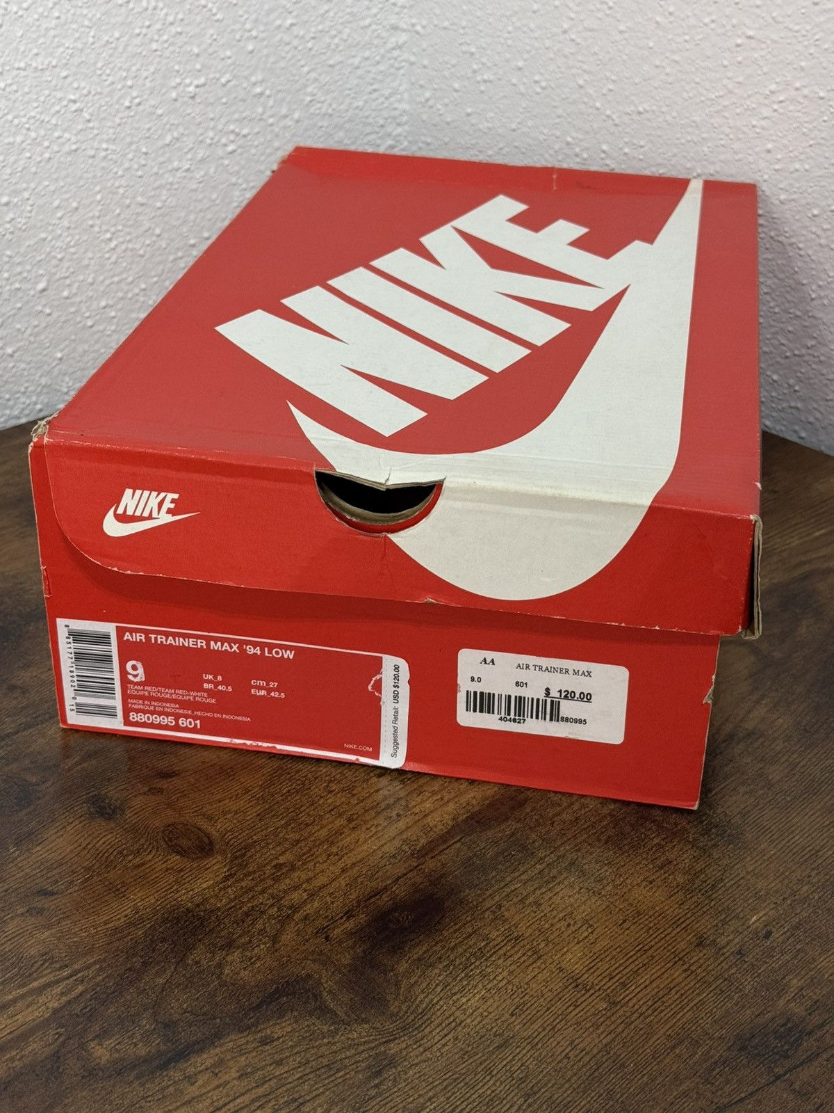 Nike Nike Air Trainer Max 94 Leather Red size 9 Size US 9 / EU 42 - 6 Thumbnail