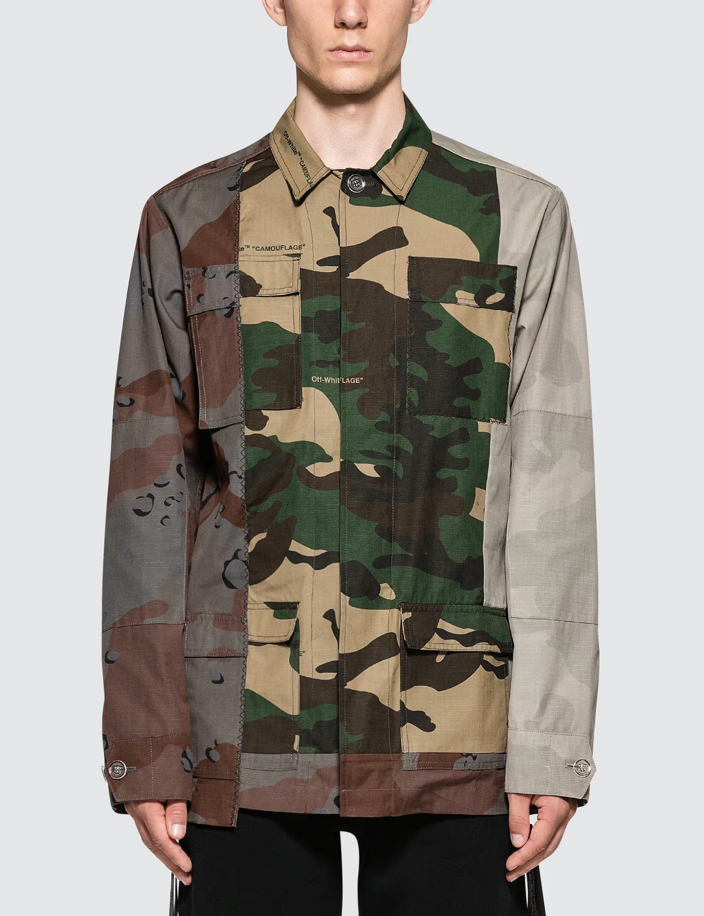 Off-White New with Tag* OFF-WHITE™ RECONSTR CAMO FIELD JACKET Size US M / EU 48-50 / 2 - 7 Thumbnail
