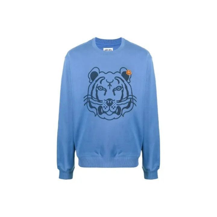Kenzo KENZO Blue Tiger Embroidered Sweatshirt for Men -2507 Size US M / EU 48-50 / 2 - 1 Thumbnail