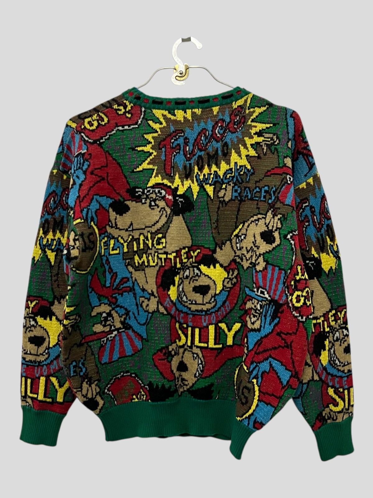 Anime ARCHIVE 80s Ficce Muttley Wacky Race Anime Intarsia Knitwear Size US M / EU 48-50 / 2 - 3 Thumbnail