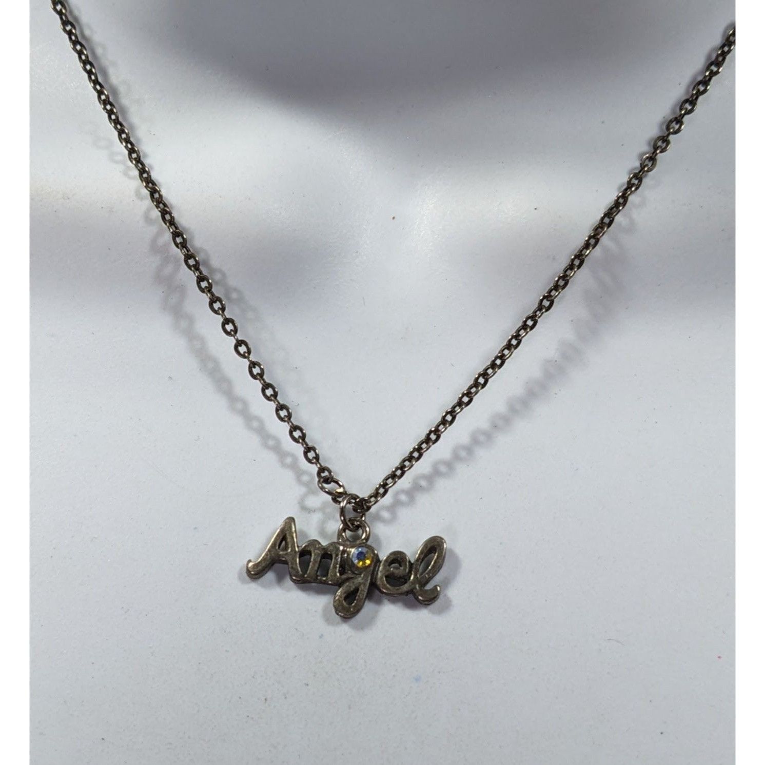Other 90s Y2K Style Angel Pendant Silver Tone Necklace Size ONE SIZE - 4 Thumbnail