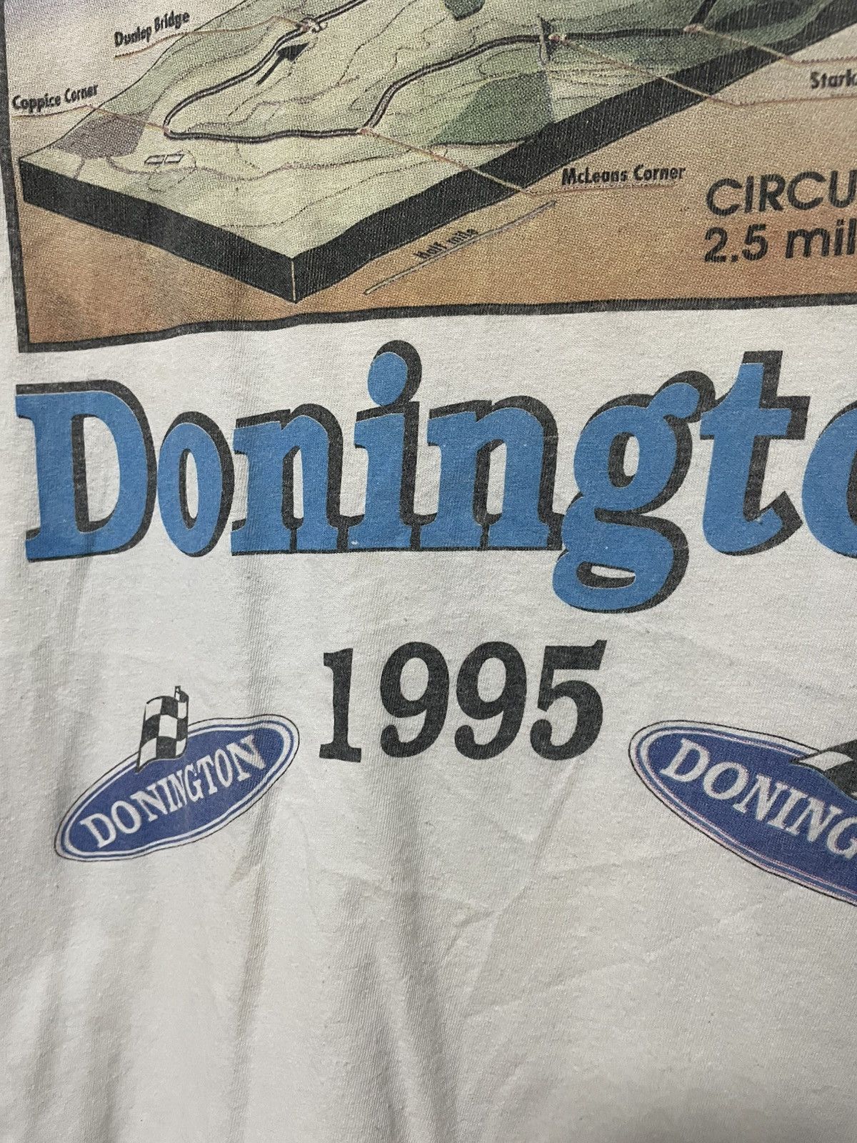 Vintage Archive Vintage 1995 British Grand Prix Donington T Shirt Size US XL / EU 56 / 4 - 11 Thumbnail