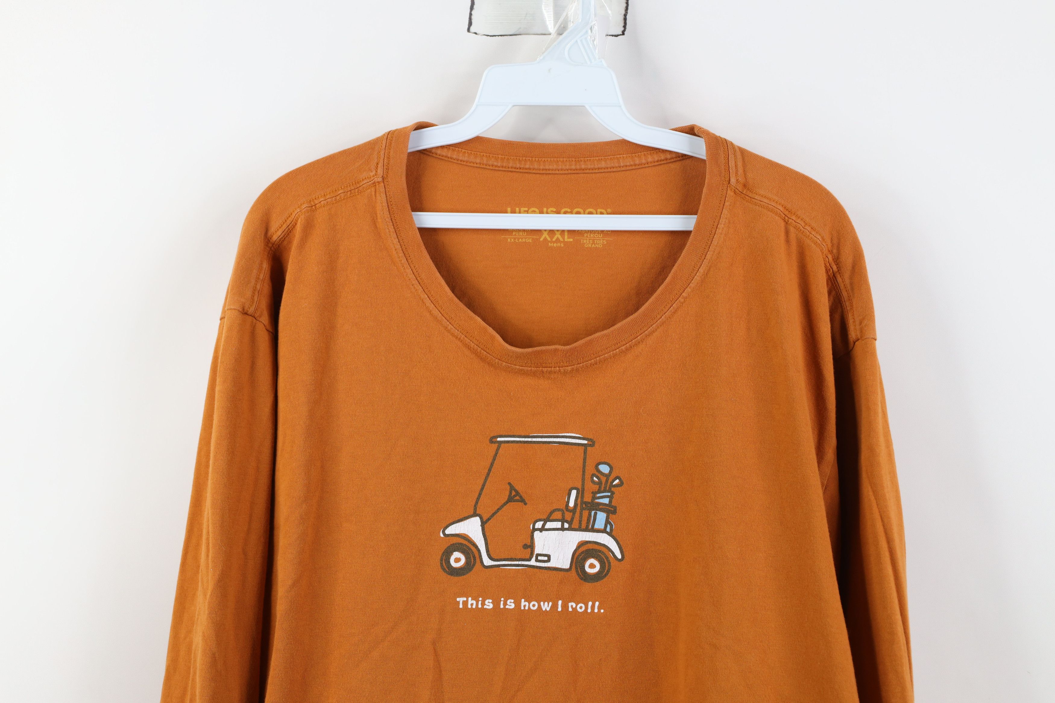Life is Good Life Is Good How I Roll Golf Golfing Long Sleeve T-Shirt Size US XXL / EU 58 / 5 - 2 Thumbnail