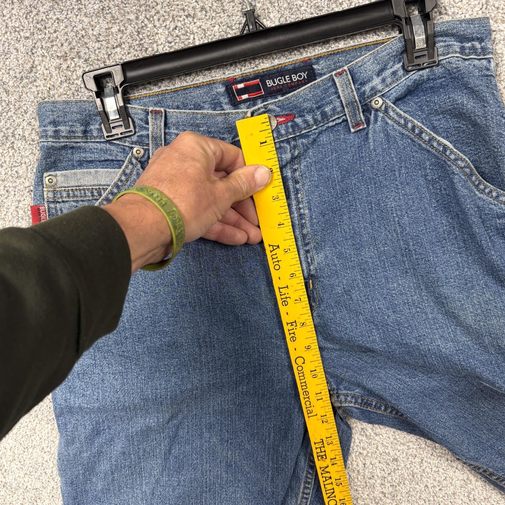 Bugle Boy VINTAGE Bugle Boy Jeans Shorts Cargo Workwear 90s Grunge 31 Blue Denim Mens Short Bodys? Size US 31 - 6 Thumbnail
