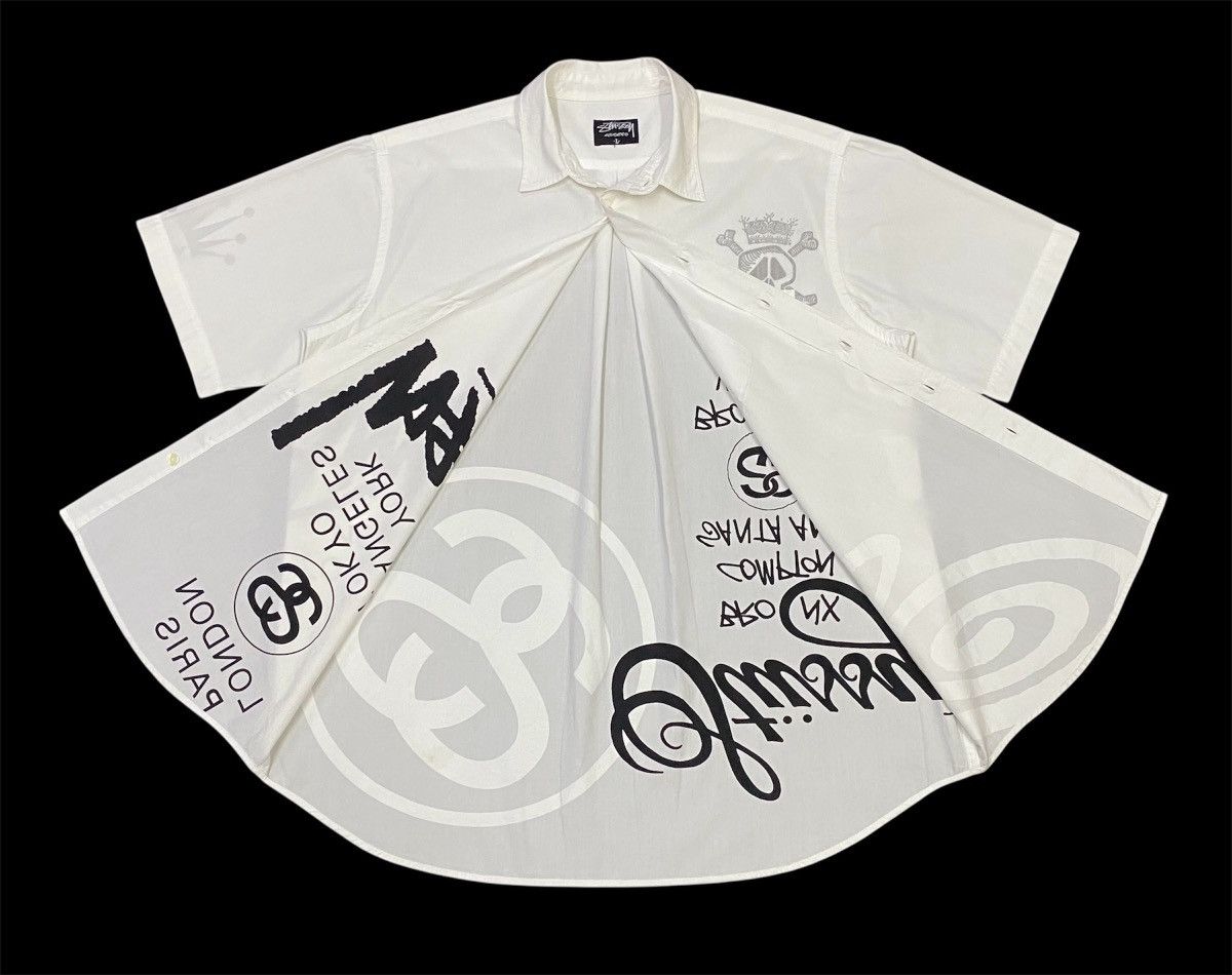 Stussy Stussy New York Printed Upside Down Button Ups Shirt Size US L / EU 52-54 / 3 - 5 Thumbnail