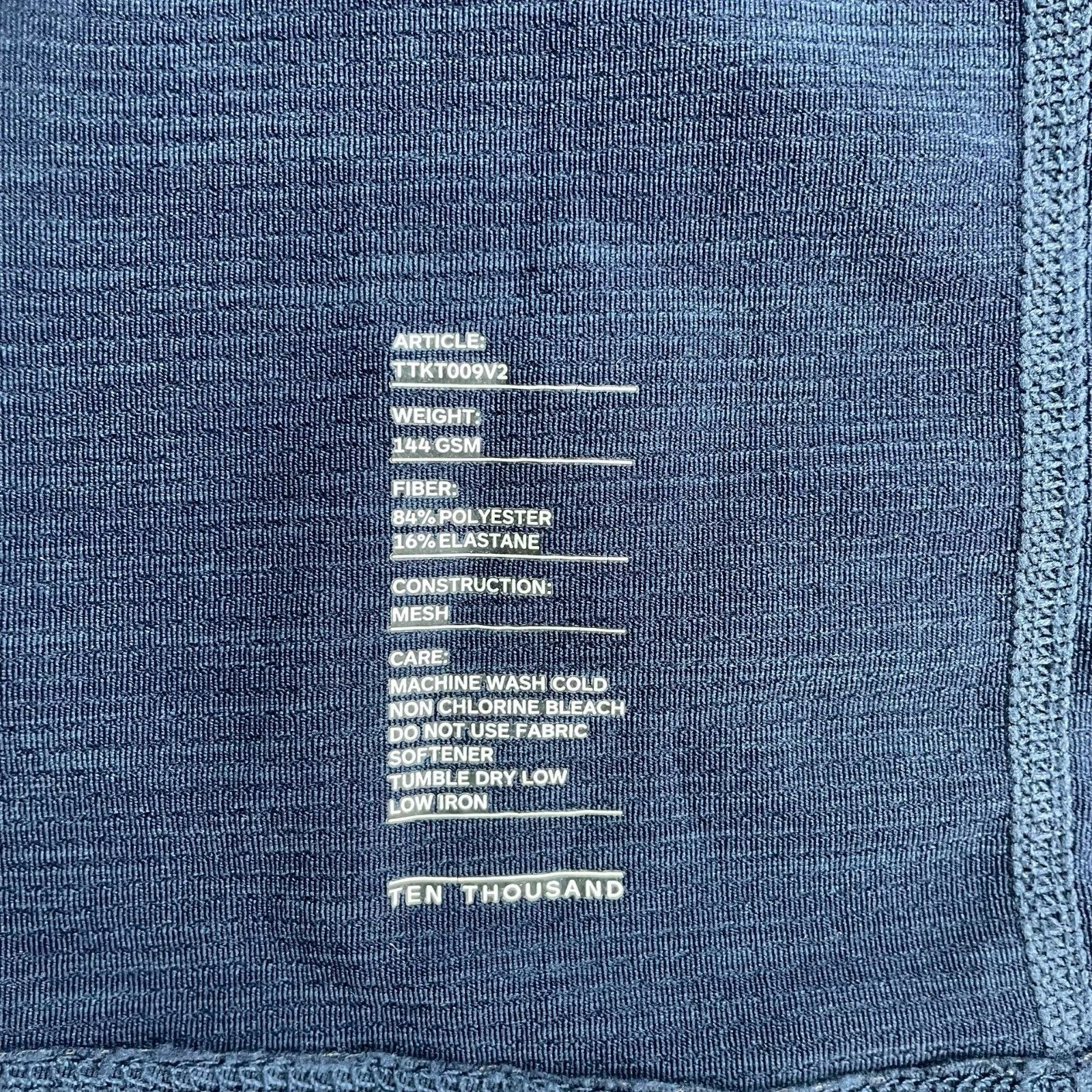 Ten Thousand Ten Thousand Men's Performance S/S Crewneck T-Shirt Navy Blu Size US M / EU 48-50 / 2 - 4 Thumbnail