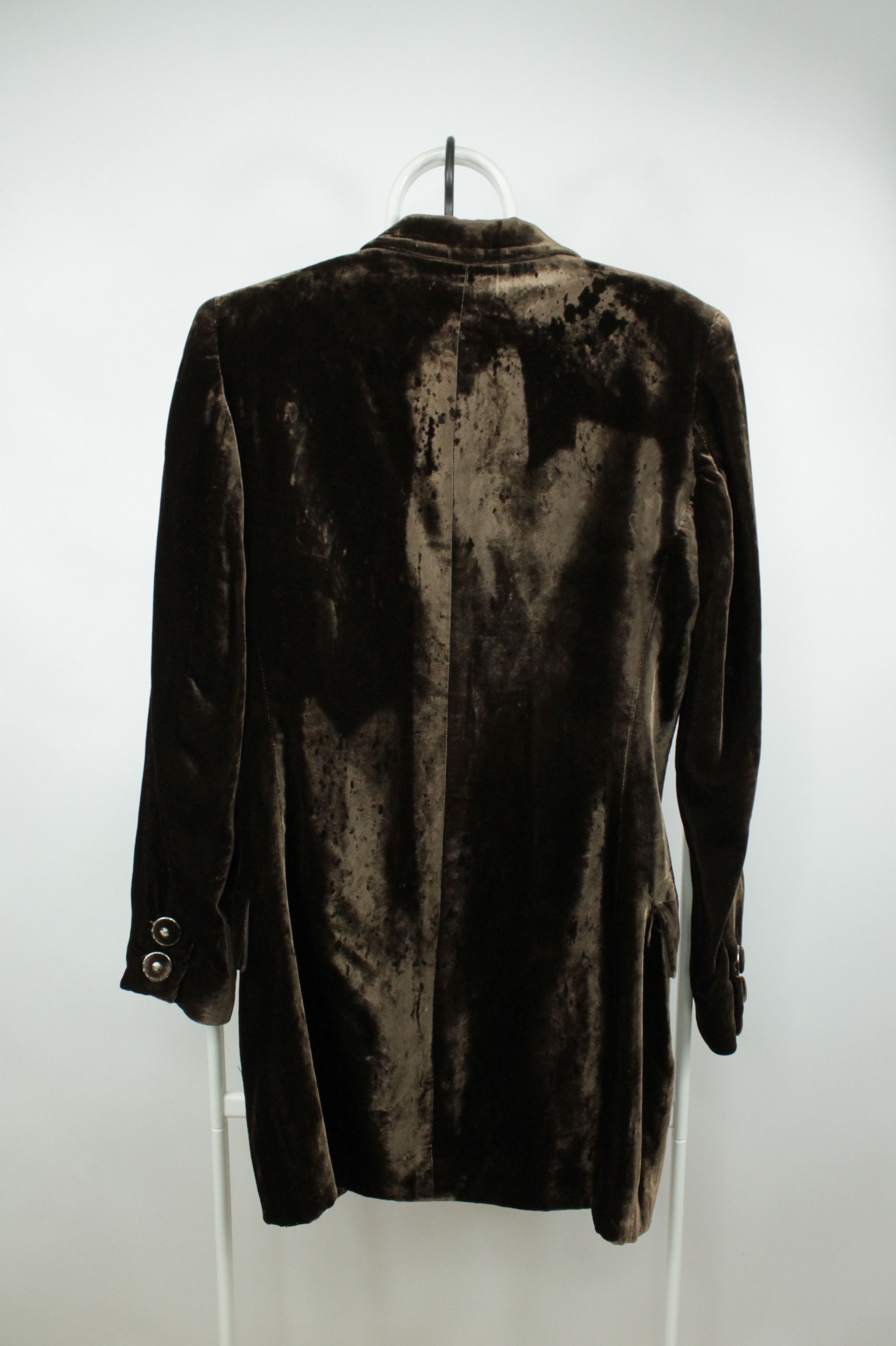 Versace RARE Gianni Versace COUTURE Brown Velvet Long Blazer Jacket Size S / US 4 / IT 40 - 11 Thumbnail