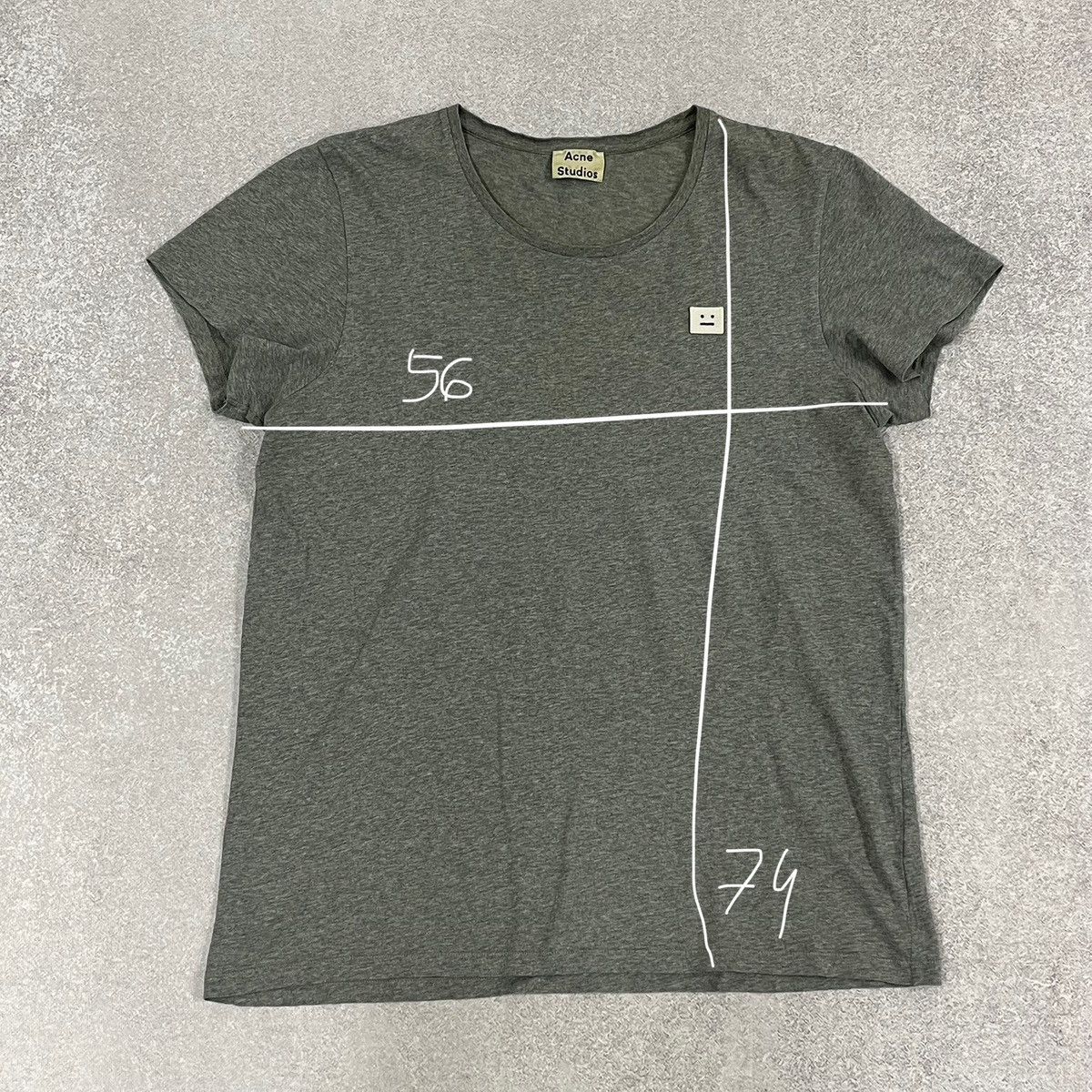 Acne Studios Grey Acne Studios cotton tee t-shirt with white logo Size S / US 4 / IT 40 - 2 Thumbnail