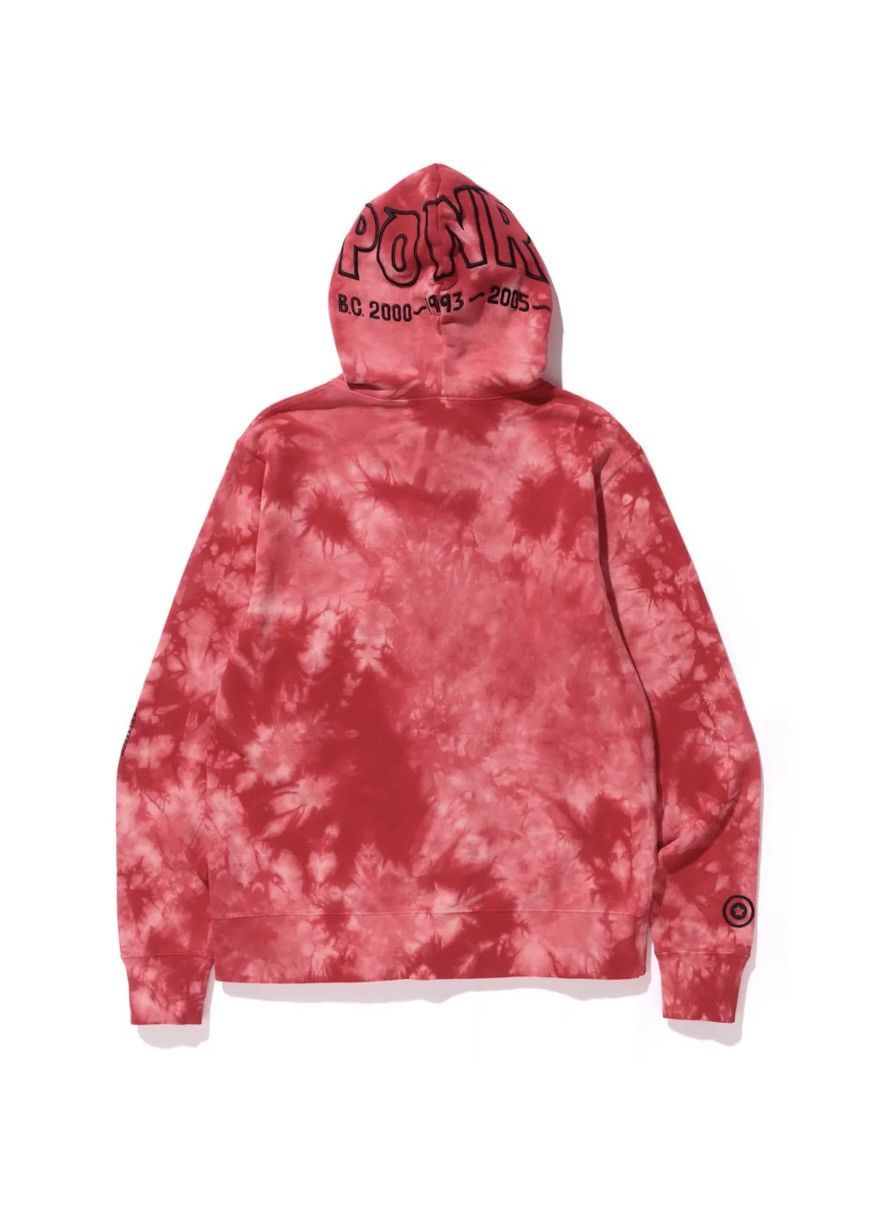 Bape Bape Tie Dye Shark Full Zip Wide Hoodie Red Size US XXL / EU 58 / 5 - 3 Thumbnail