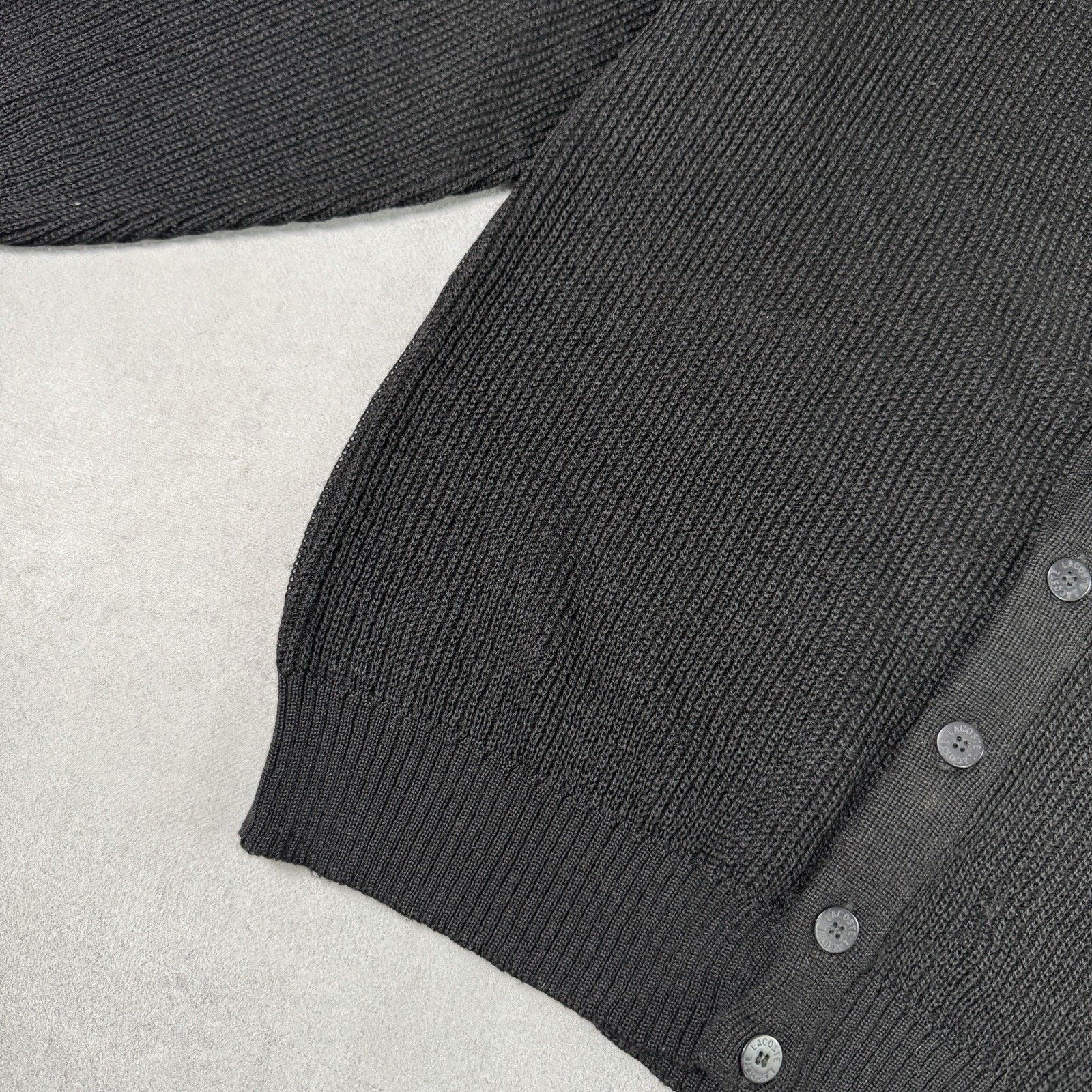 Lacoste Vintage Lacoste Chemise Wool Cardigan Size 4 Black Size US M / EU 48-50 / 2 - 10 Thumbnail