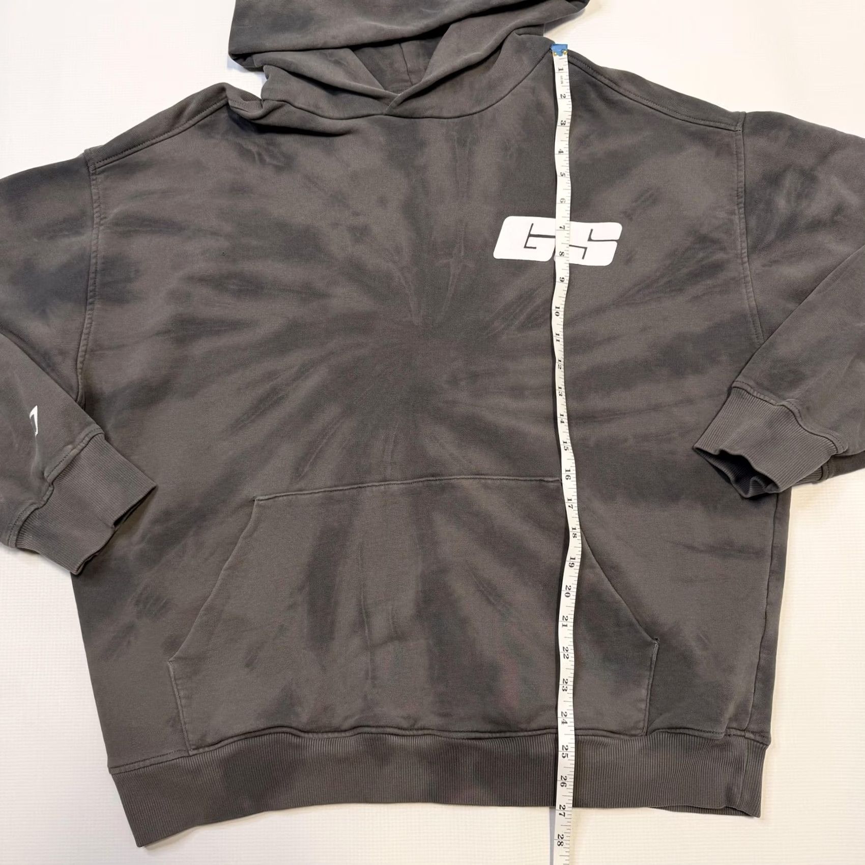 Gymshark Gymshark Hoodie Mens M Gray Tie Dye Pullover Sweatshirt Graphic Print Hooded Pockets Logo Size US M / EU 48-50 / 2 - 5 Thumbnail