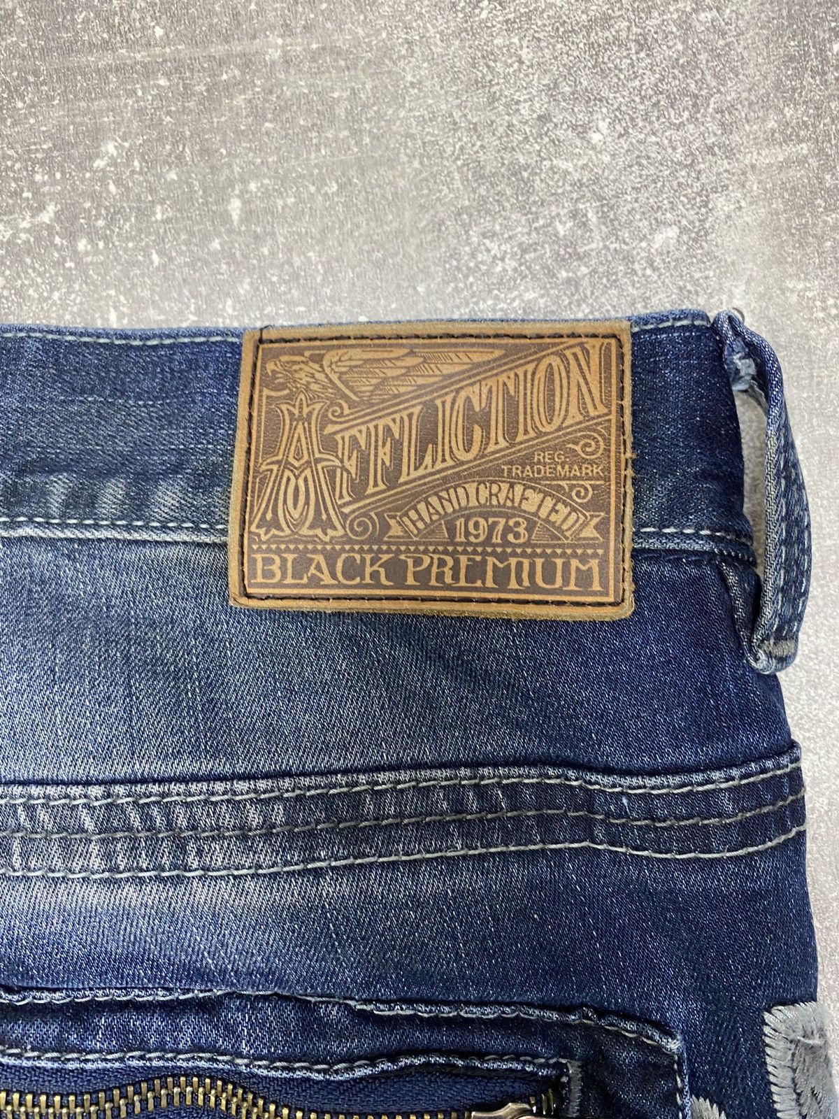 Affliction × Japanese Brand × Vintage Crazy Vintage Y2K Affliction Jeans Live Fast Motorcycles Size US 32 / EU 48 - 24 Thumbnail