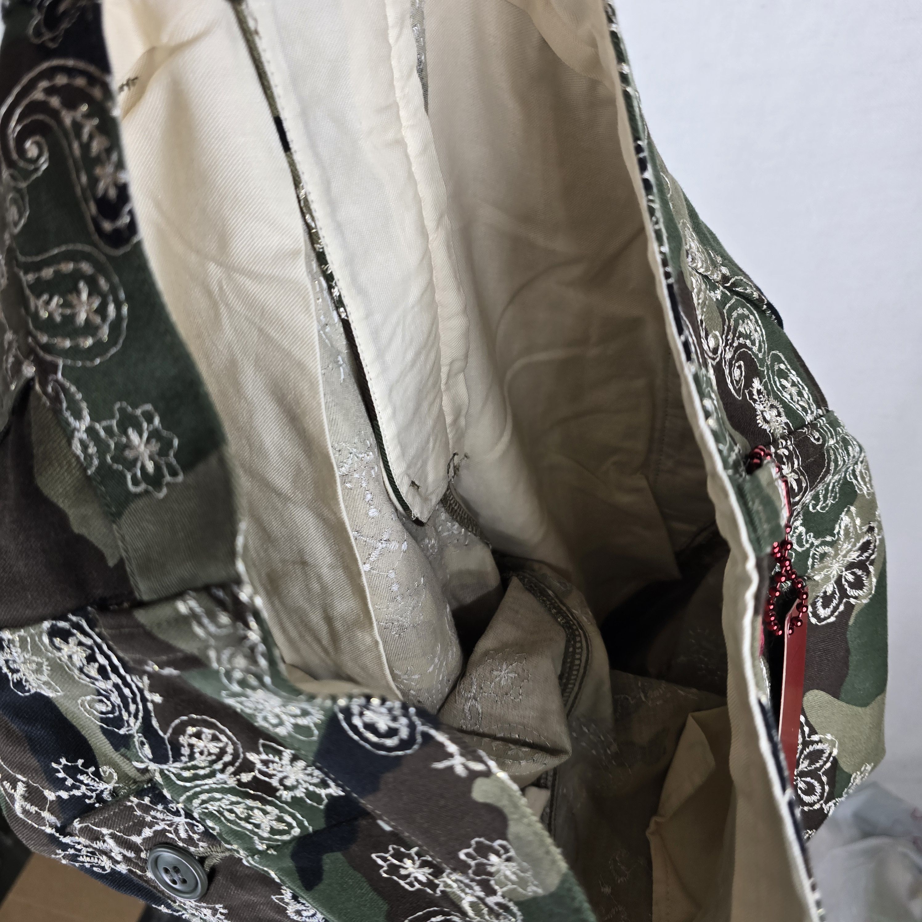 CLOT Clot Mens Medium Embroidered Paisley Camo Cropped Cargo Size US 31 - 7 Thumbnail