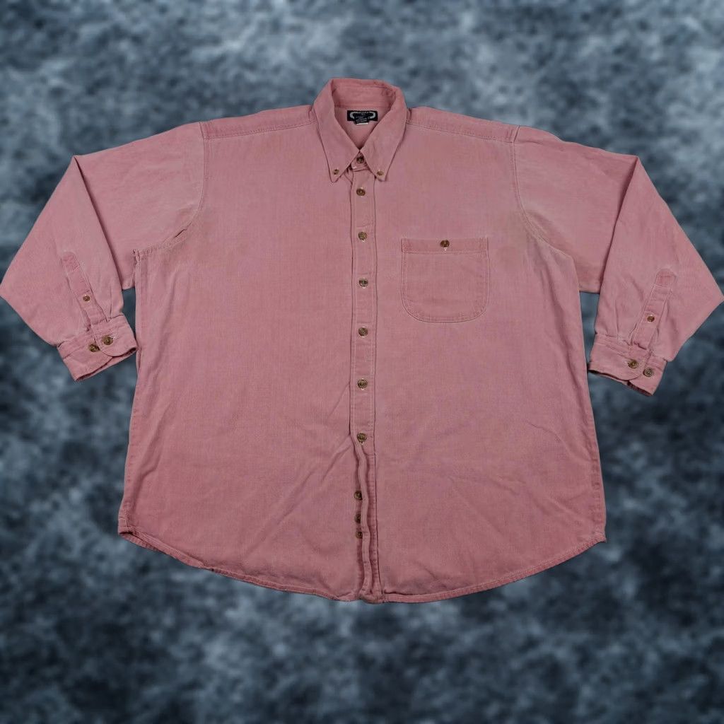 Vintage VINTAGE Three Rivers Shirt Mens XL Pink Twill Button-Down Long Sleeve Denim VTG Size US XL / EU 56 / 4 - 1 Thumbnail
