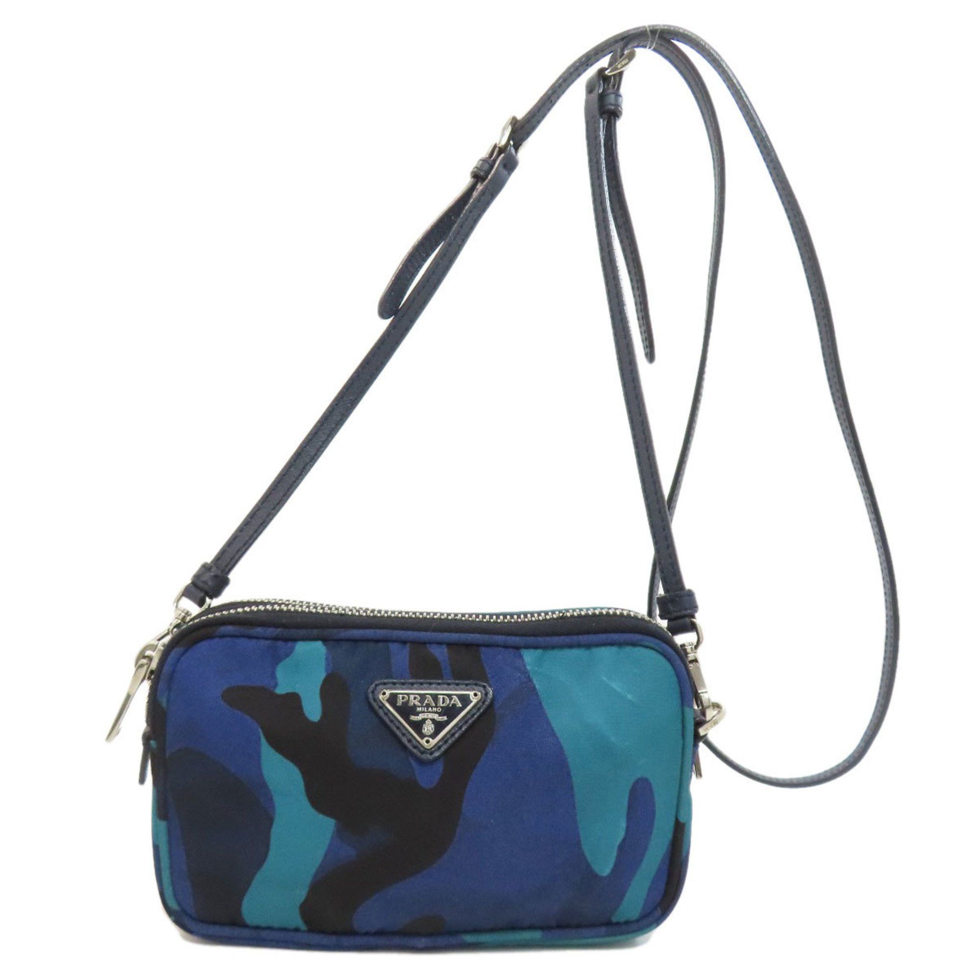 Prada Camouflage Pattern Mini Shoulder Bag Nylon Material Women's Prada in Black