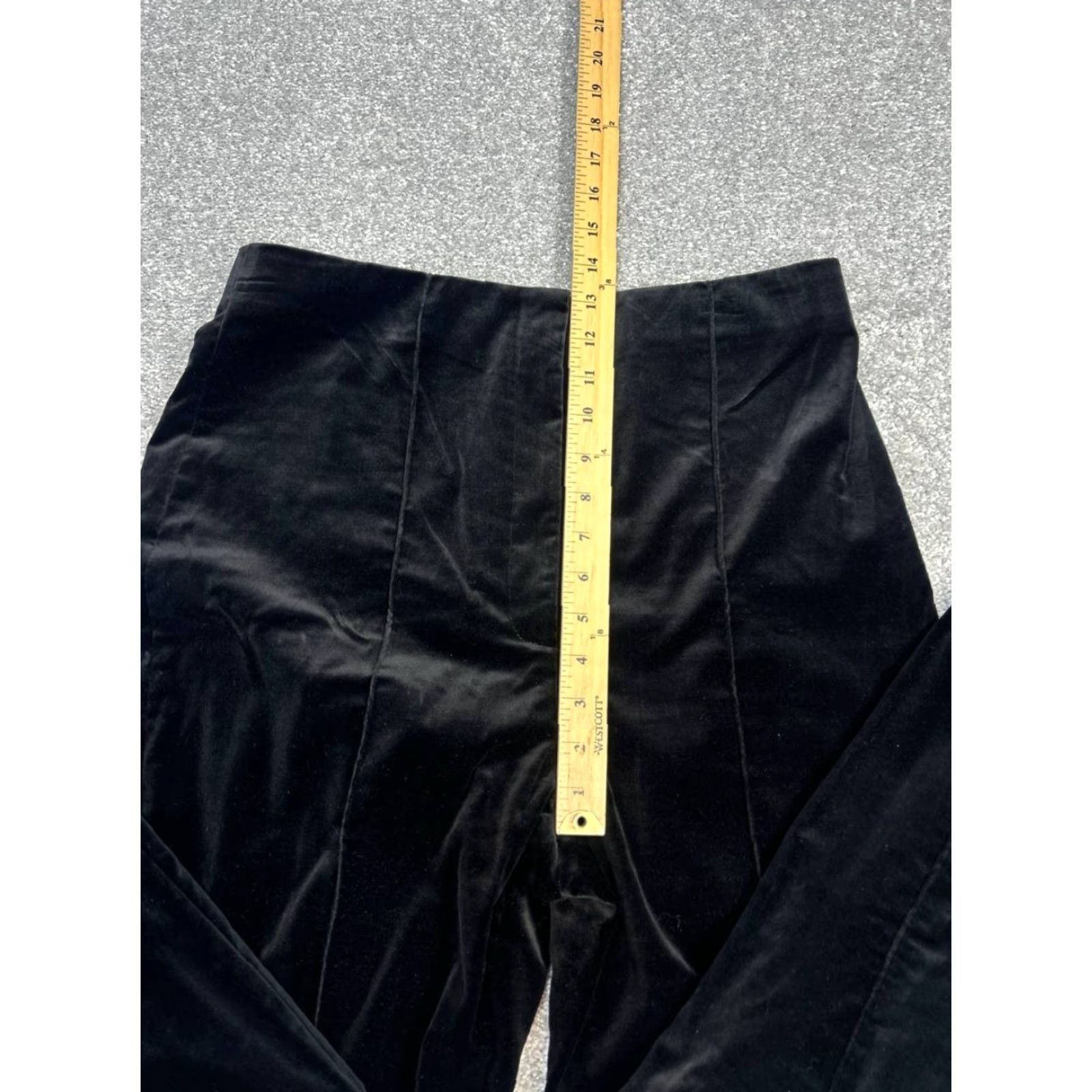 Diane von Furstenberg Diane von Furstenberg Black Cotton Stretch Trouser Pants Women's 12 High Rise Signature Regular Size 34" / US 12 / IT 48 - 6 Thumbnail