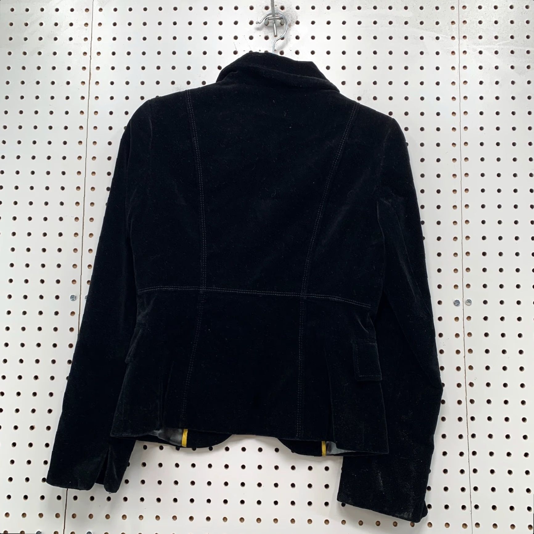 Velvet VINTAGE J CREW Velvet Blazer Womens 0 Black Collared Business Work Lined Size XXS / US 00 / IT 34 - 2 Thumbnail